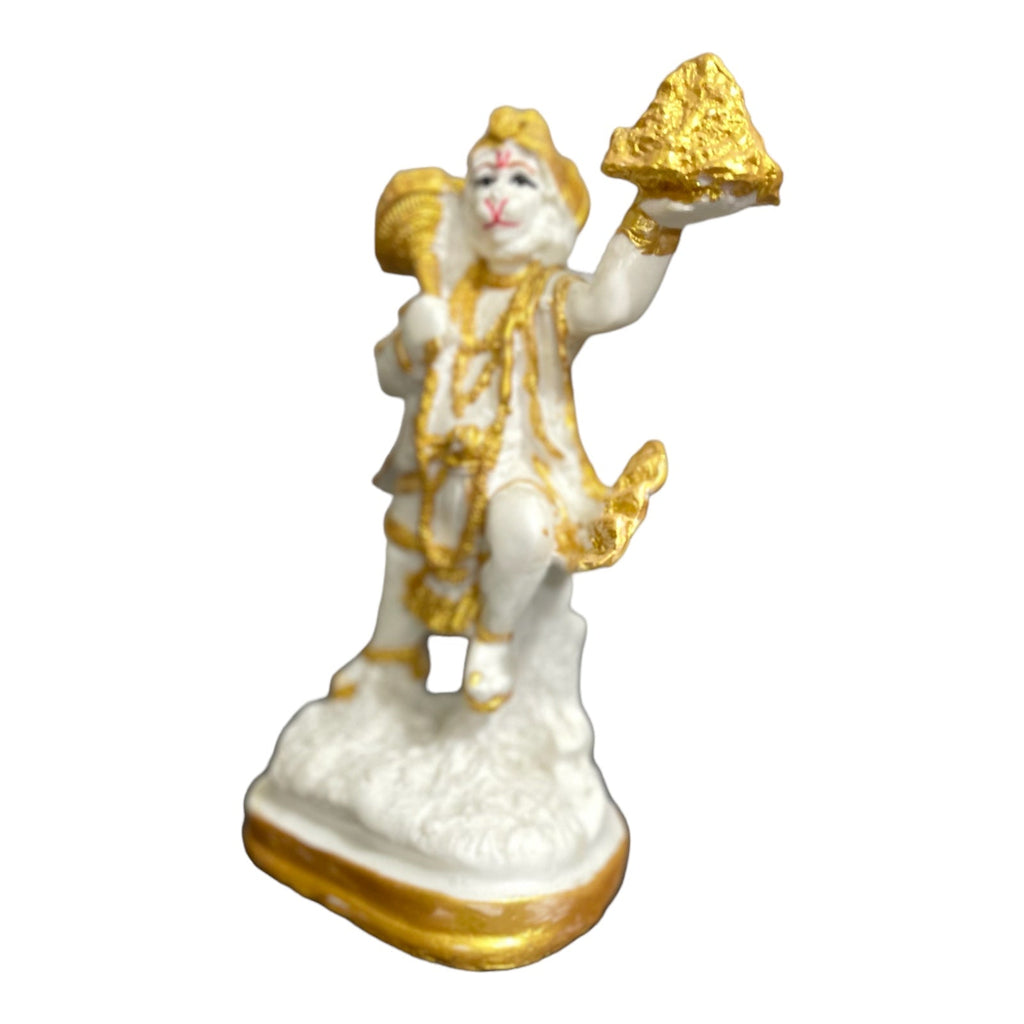 Lord Hanuman Pavansut Hanuman Parvat Marble Idol H-15 cm