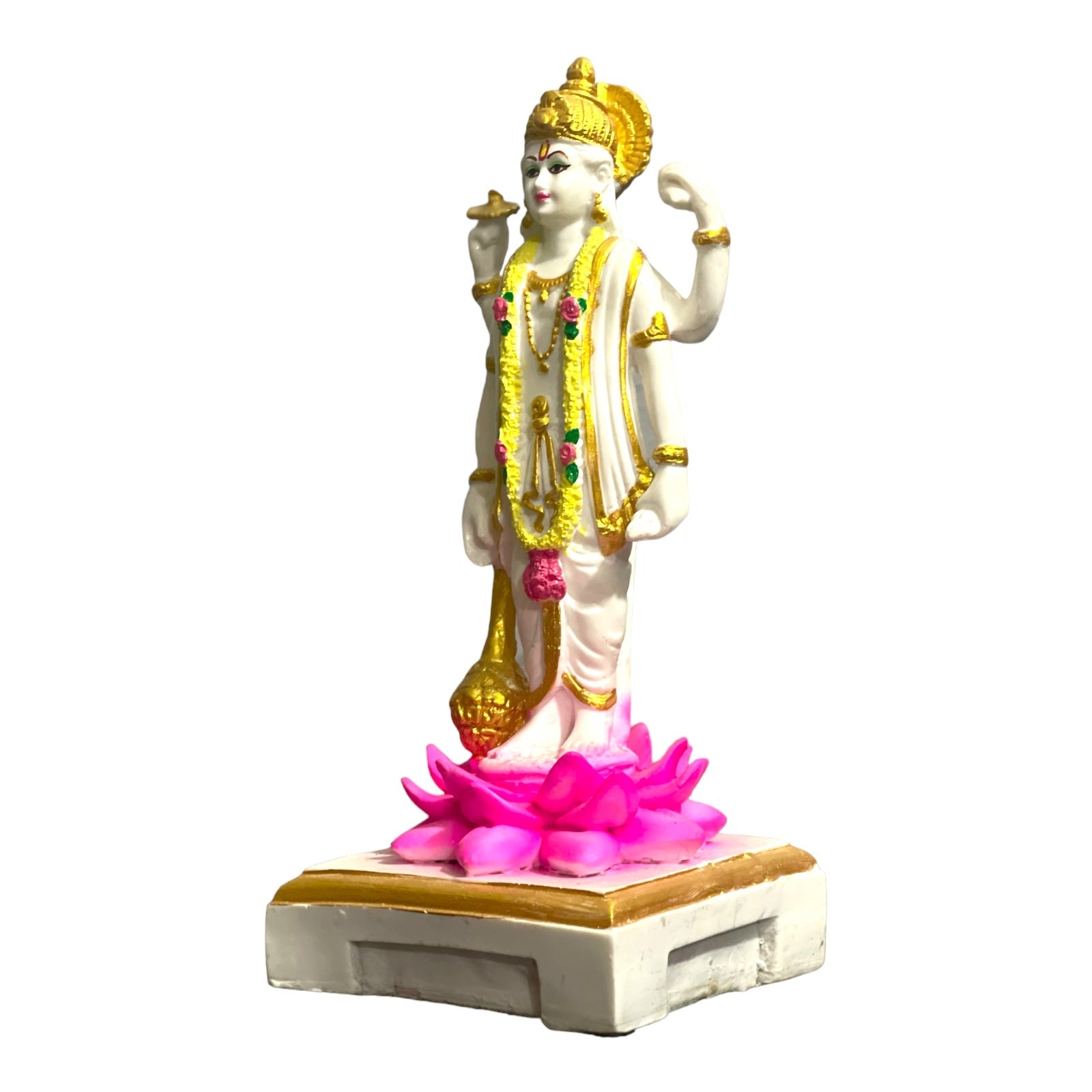 Lord Narayana Standing Vishnu Narayana Marble Look Idol Narayana Murtie H 22 cm
