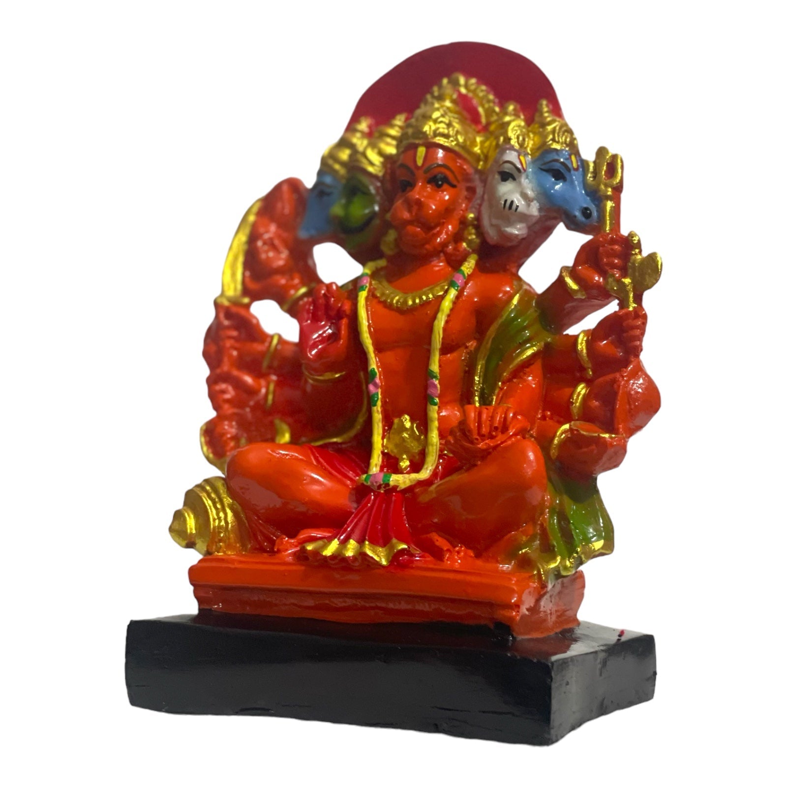 Sinduri Panchmukhi Hanuman Statue, H-15 cm