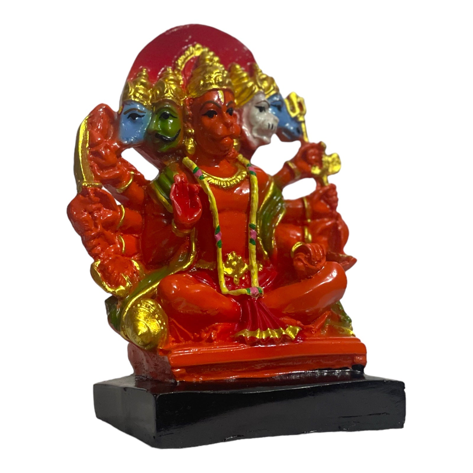 Sinduri Panchmukhi Hanuman Statue, H-15 cm