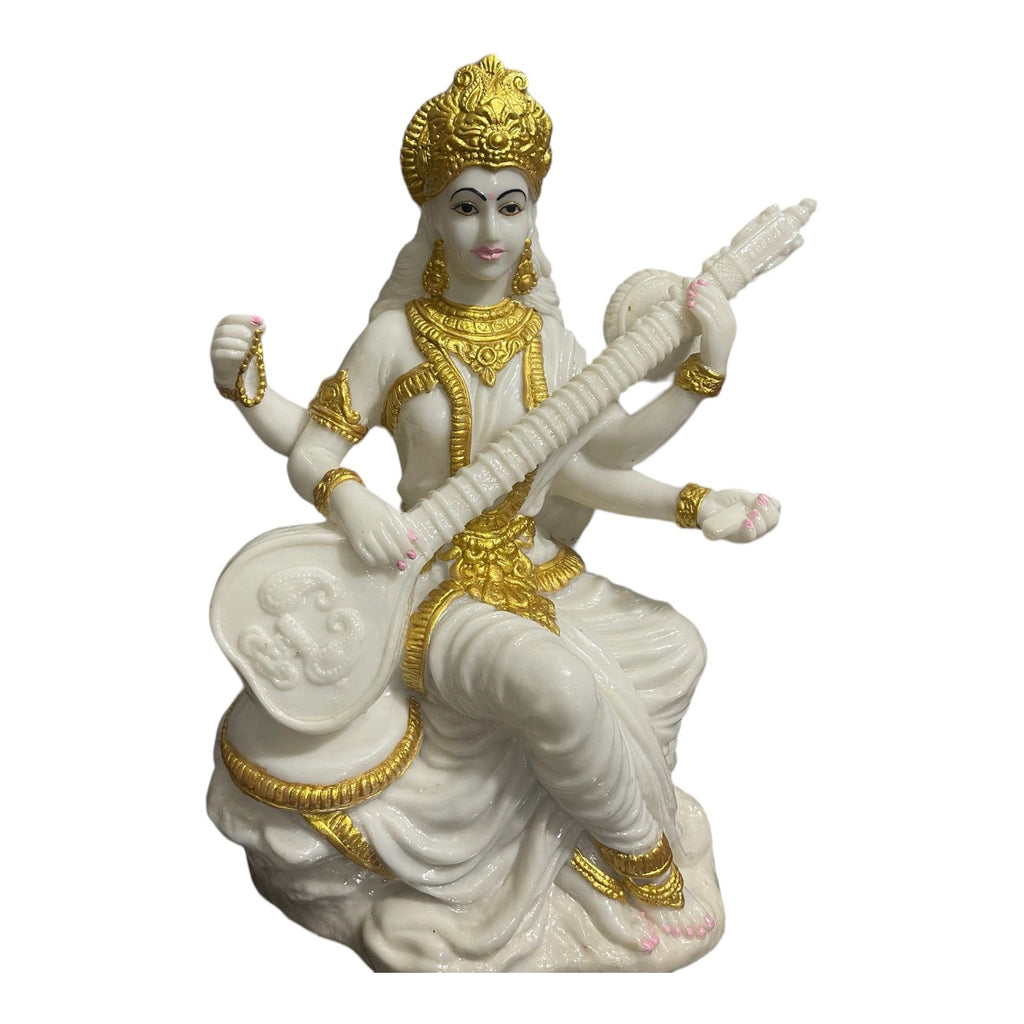 Ma Saraswati Idol Marble Look Murti Best for Institutions H- 53 CM