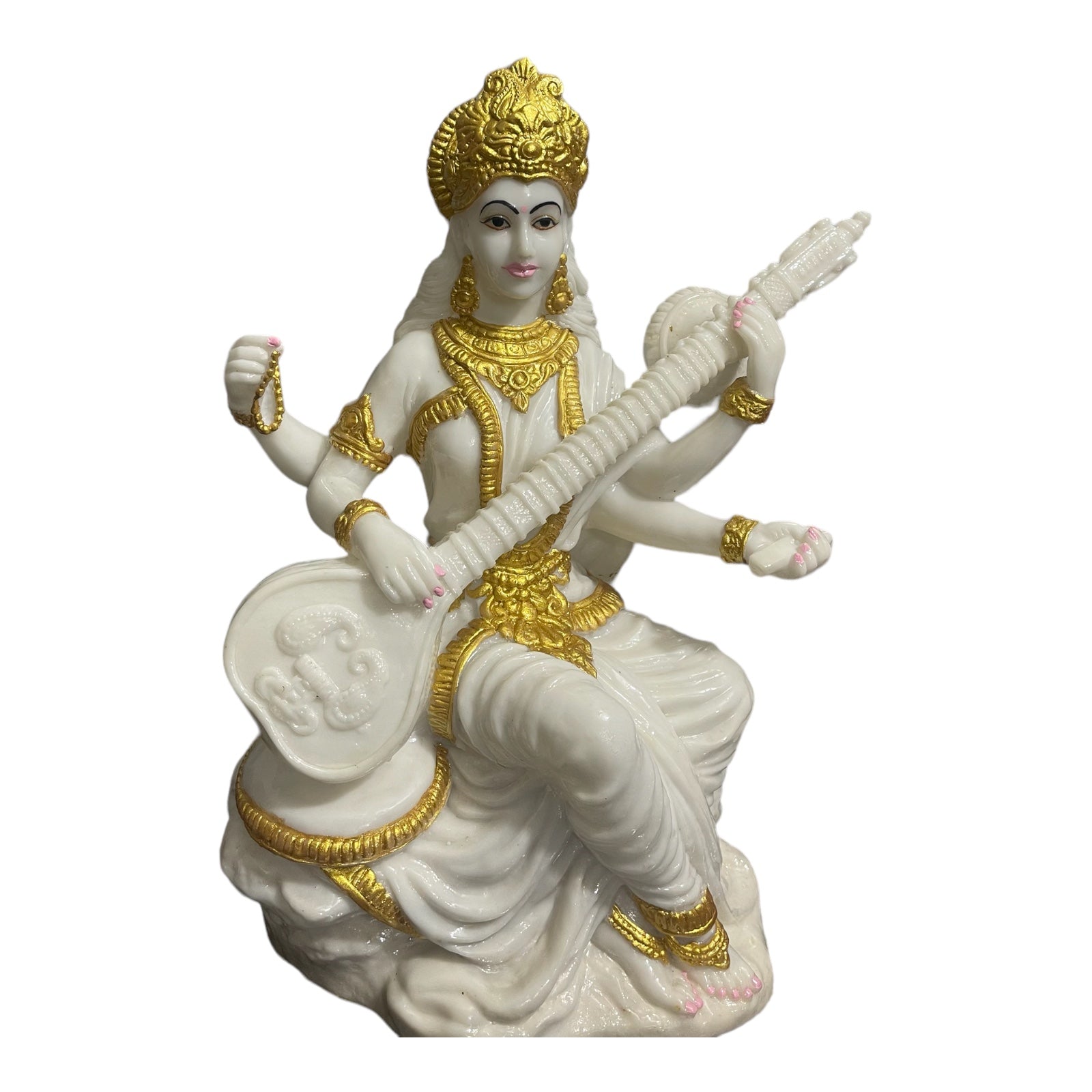 Ma Saraswati Idol Marble Look Murti Best for Institutions H- 53 CM