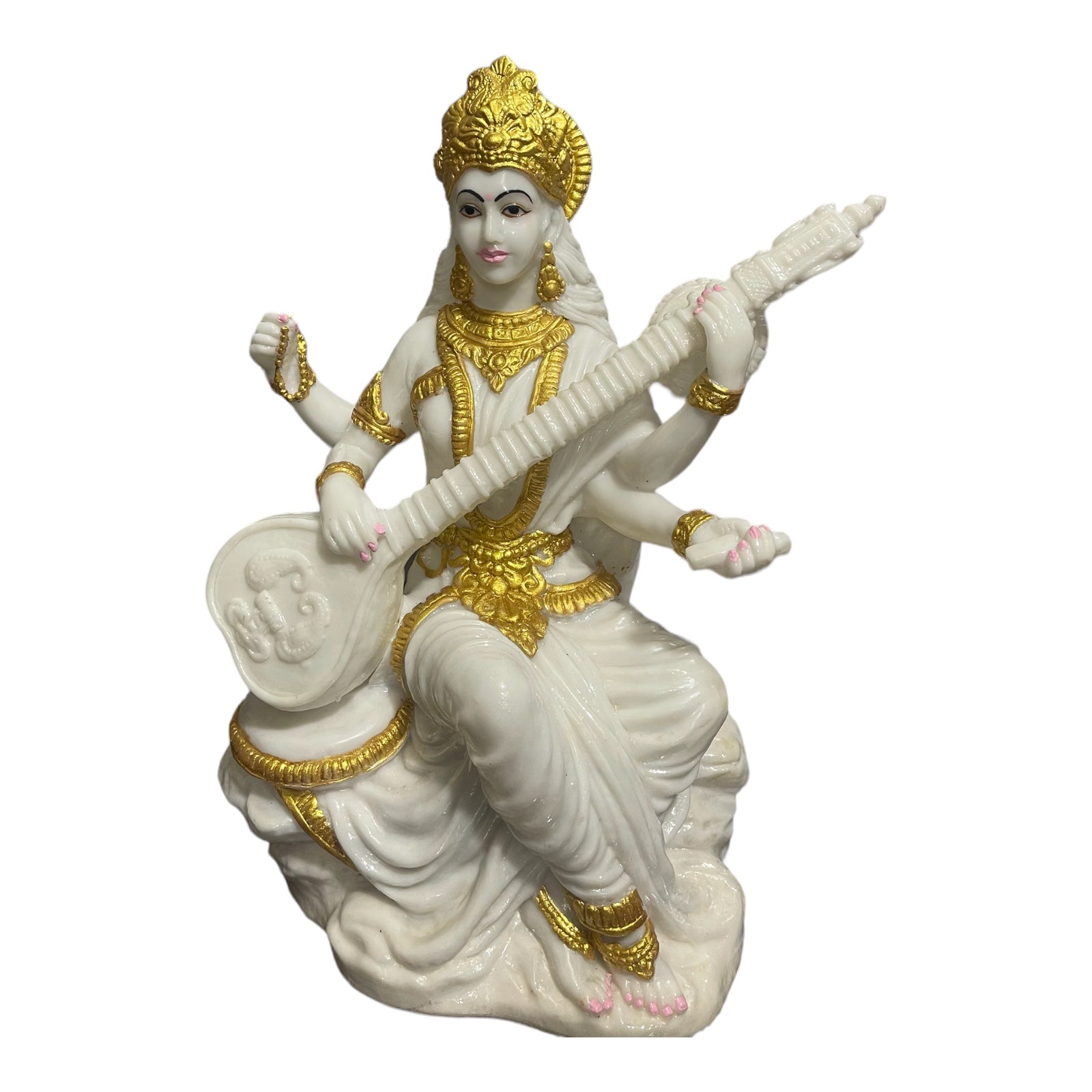 Ma Saraswati Idol Marble Look Murti Best for Institutions H- 53 CM