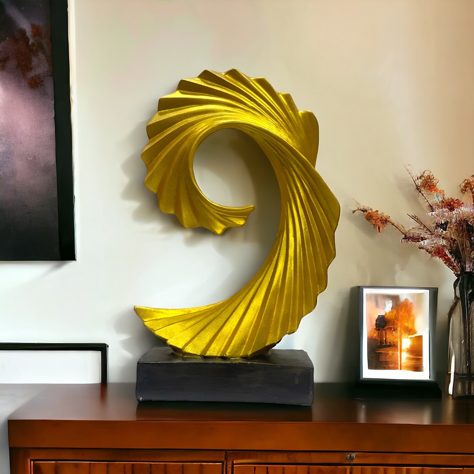 Wave Up  Home Decor Resin Showpiece , H-37 cm