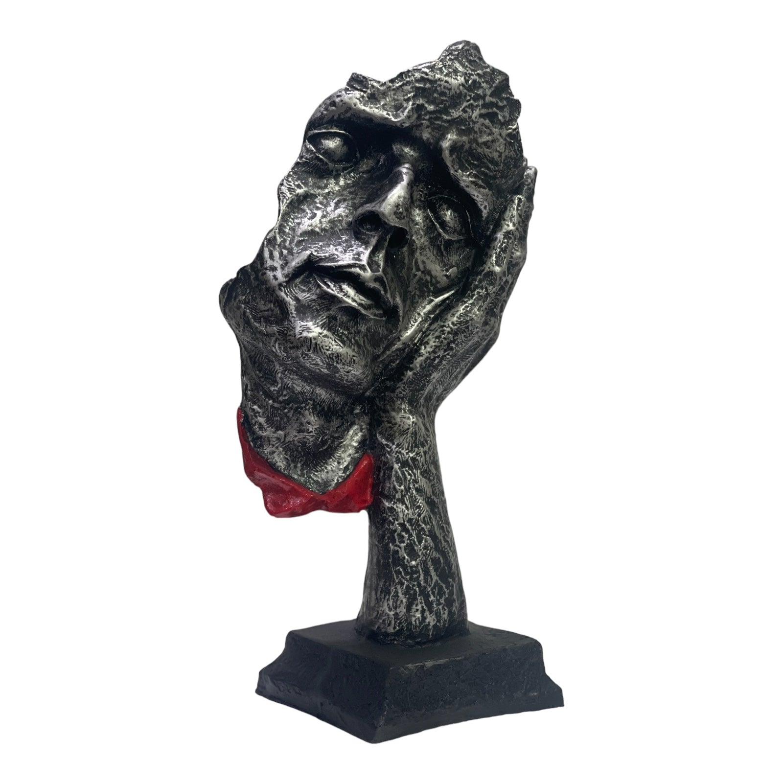 Abstract The Thinker Statue Face and Hand Statue for Home Decor H- 34 cm