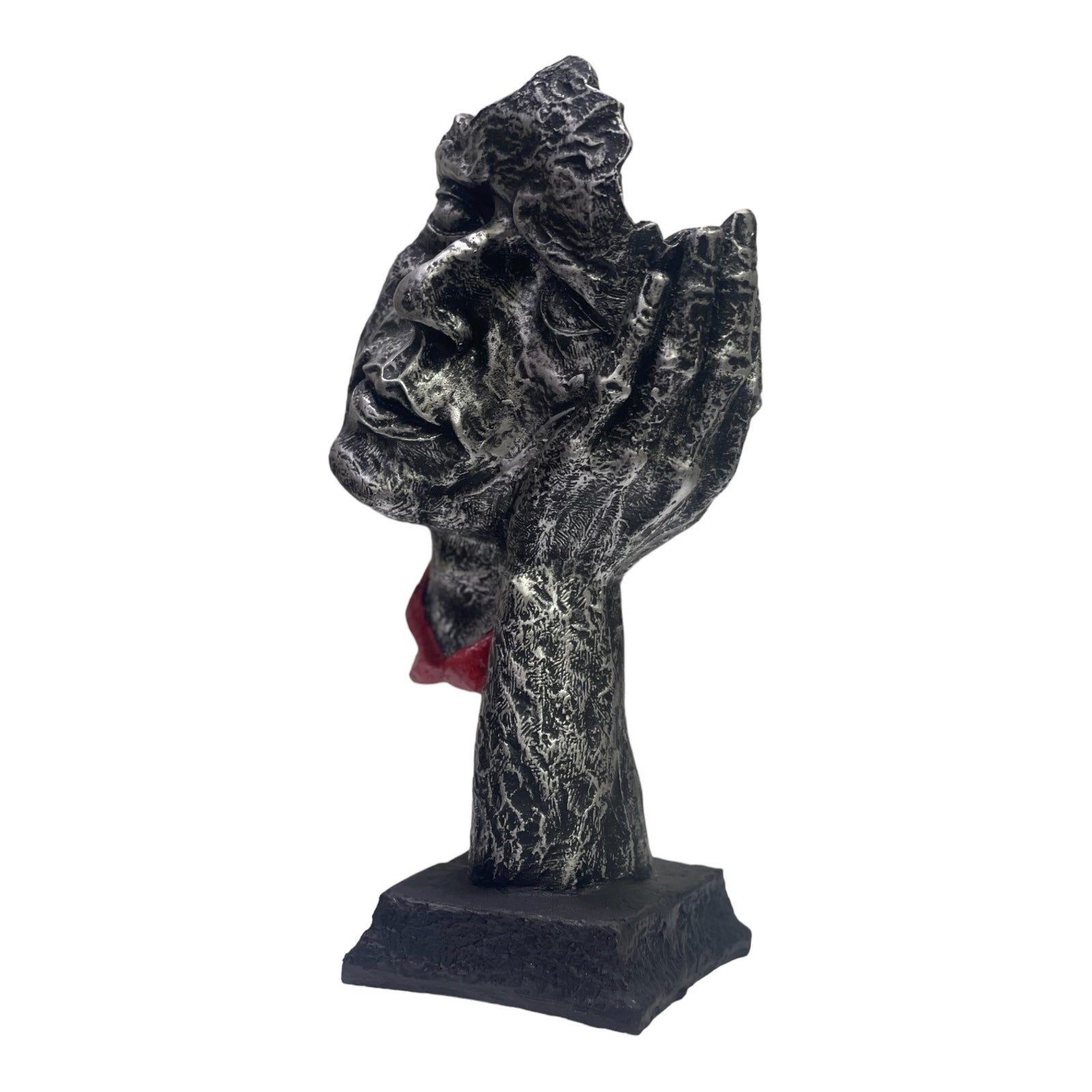 Abstract The Thinker Statue Face and Hand Statue for Home Decor H- 34 cm