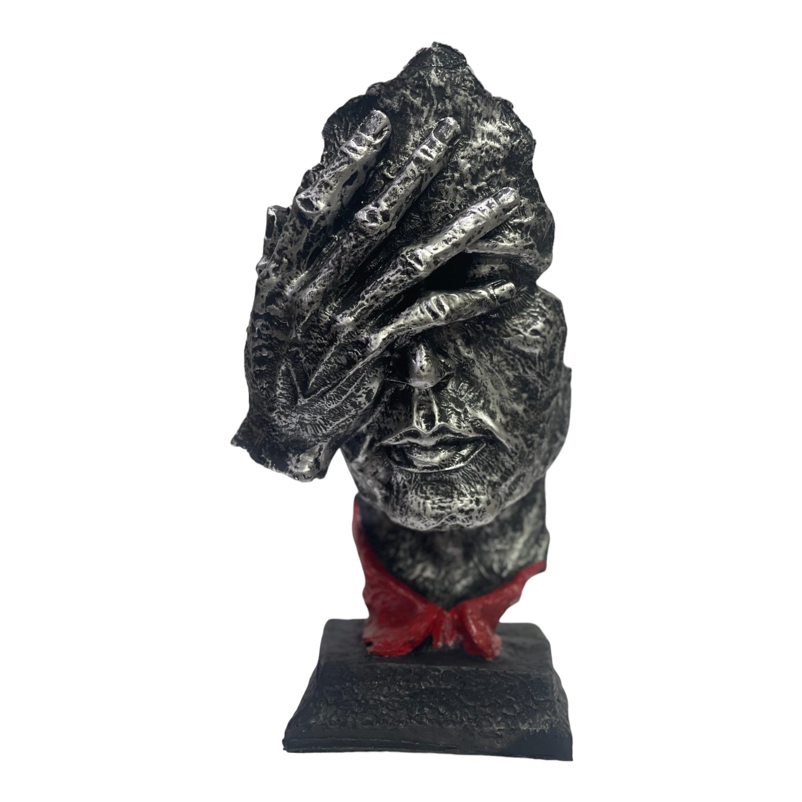 Abstract The Thinker Statue Keep Silence Statue for Home Decor H- 27 cm
