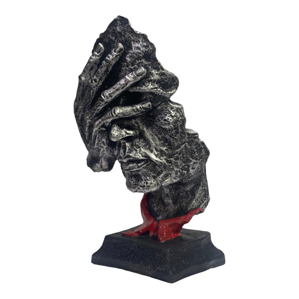 Abstract The Thinker Statue Keep Silence Statue for Home Decor H- 27 cm
