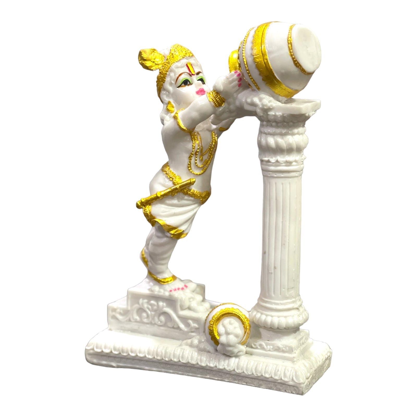 Vrindavan Kanha Takes Makhan From Matki Idol H -21 cm