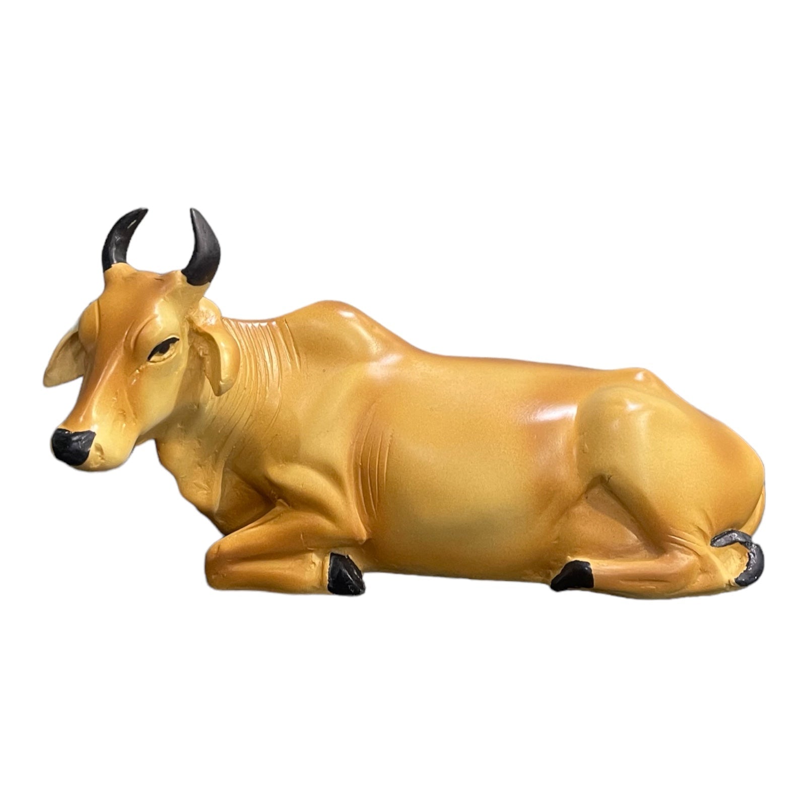 Sitting Nandi Cow Statue Shiva Bull for Religious Pooja and Home Showpiece