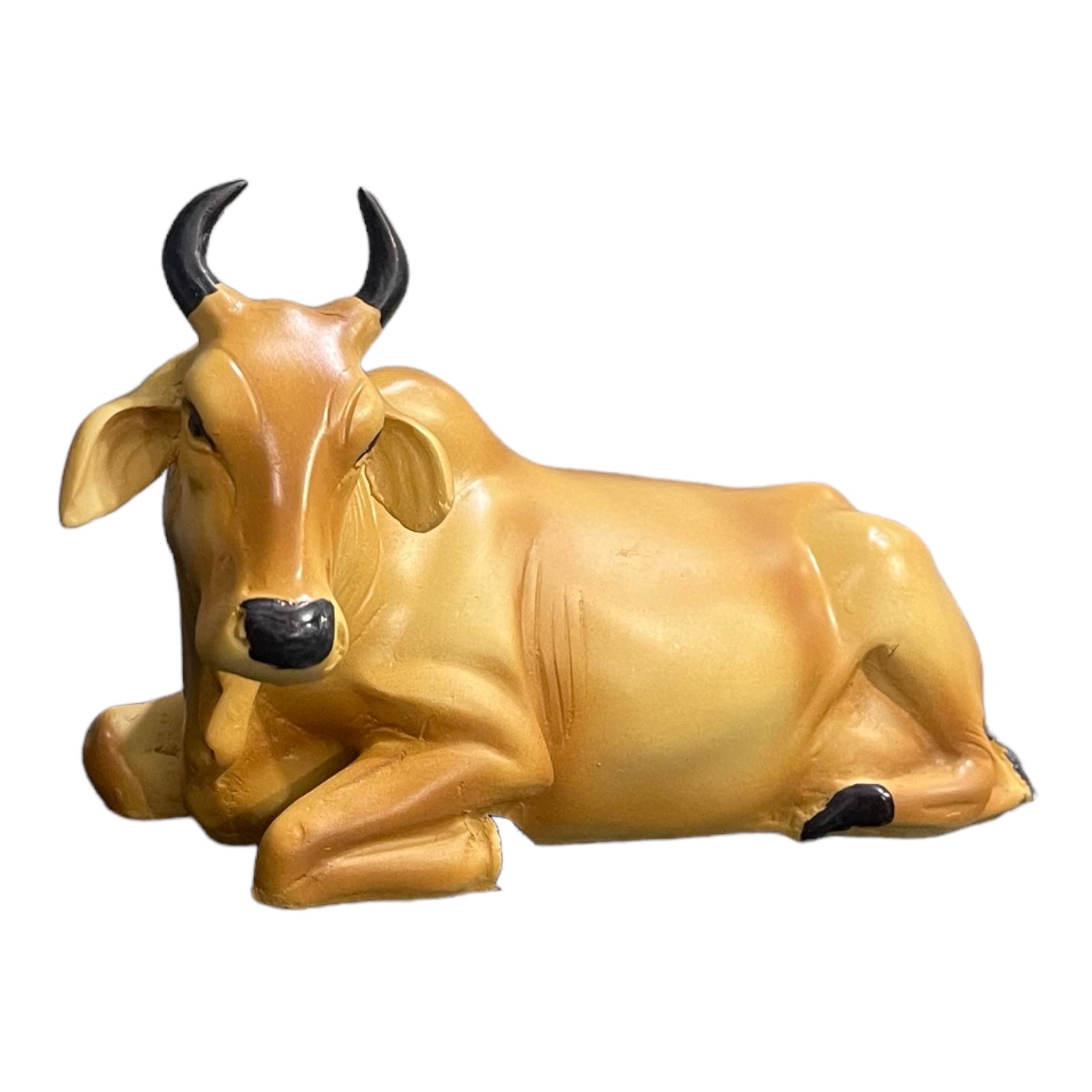 Sitting Nandi Cow Statue Shiva Bull for Religious Pooja and Home Showpiece