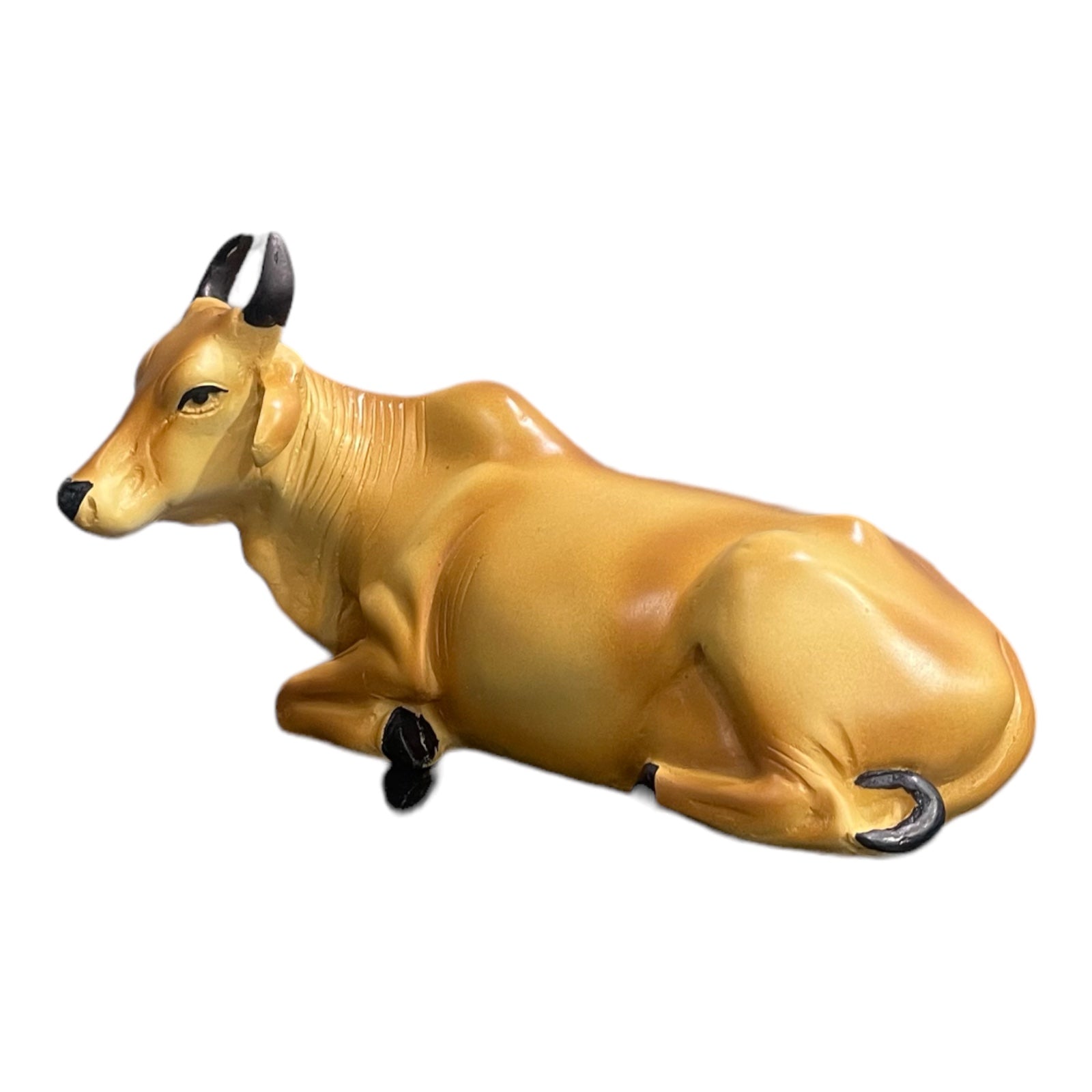 Sitting Nandi Cow Statue Shiva Bull for Religious Pooja and Home Showpiece