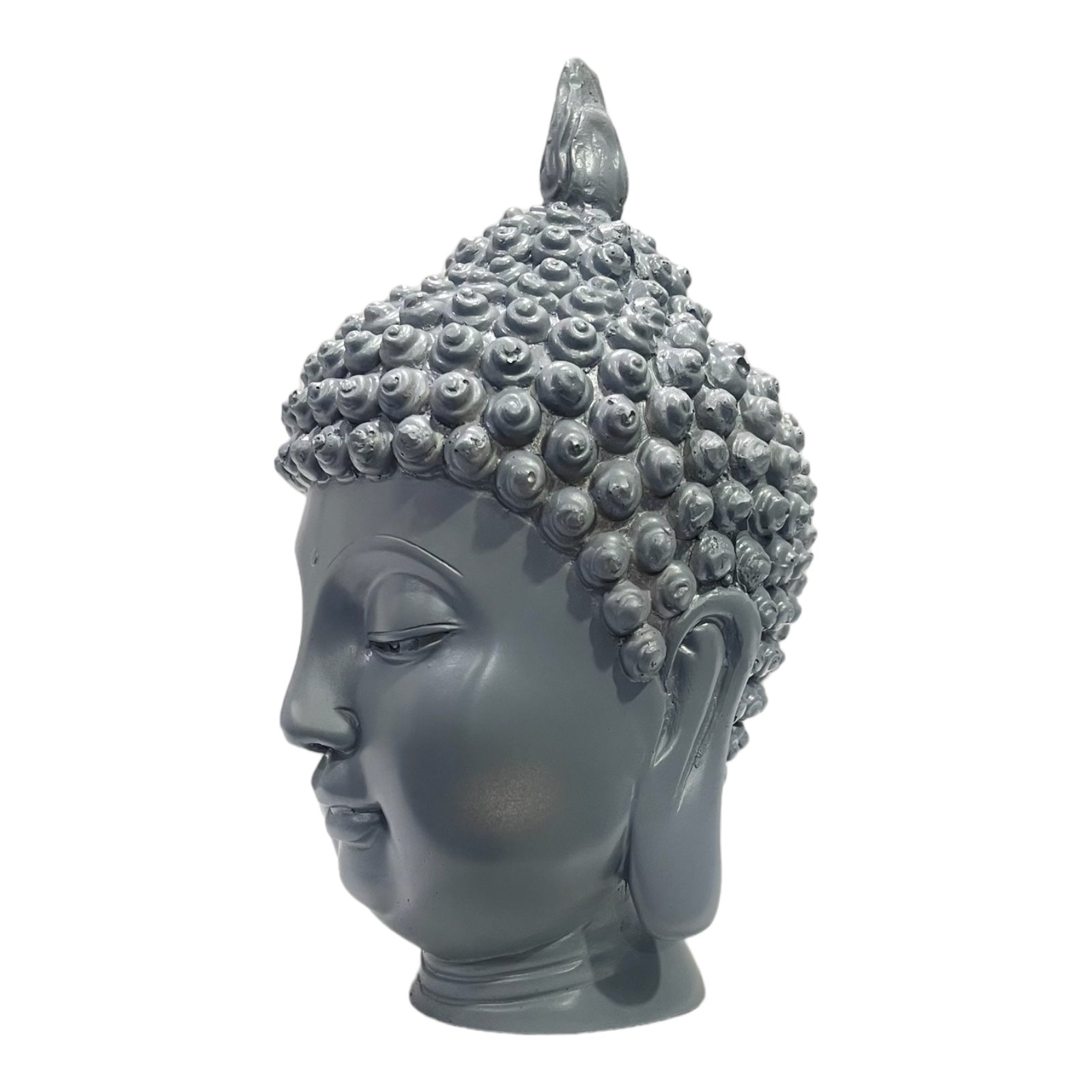 Resin Buddha Face Showpiece for Home Room Office Desk H 22 cm
