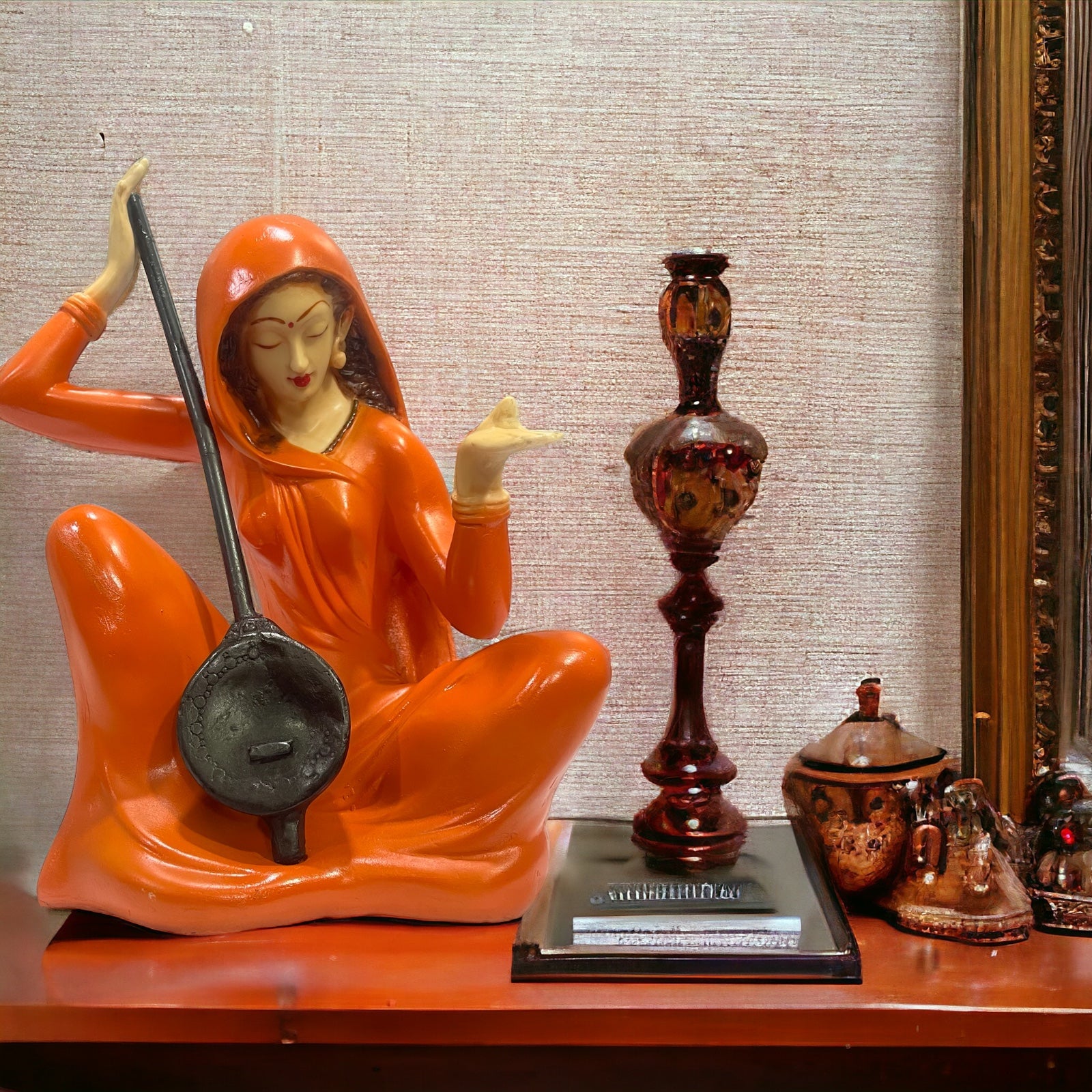 Home Decor Meerabai Classic Showpiece of Polyresin Idol H-32cm