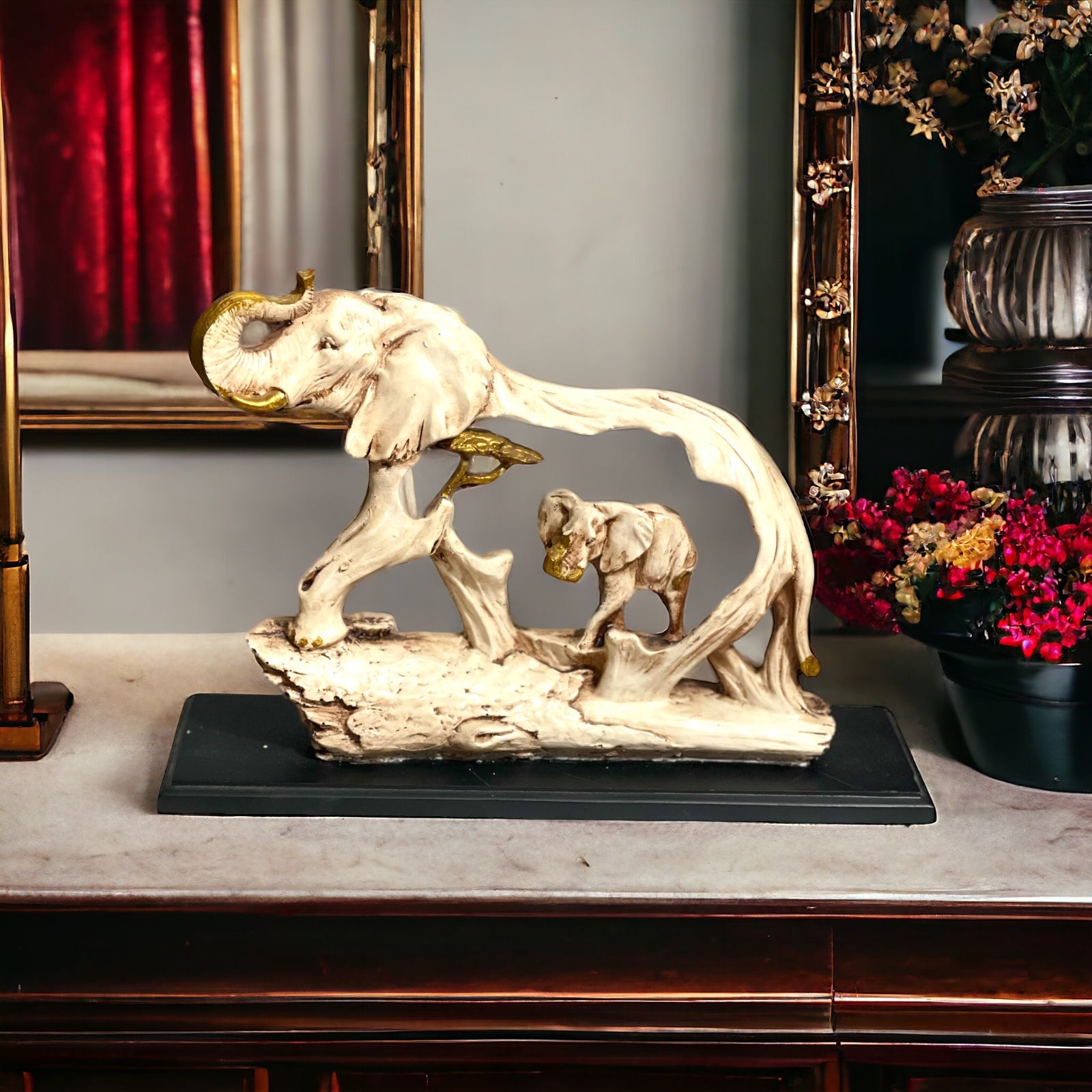 Shadow Elephant Showpiece Elephant in Elephant Statue Home Décor Height 16 CM
