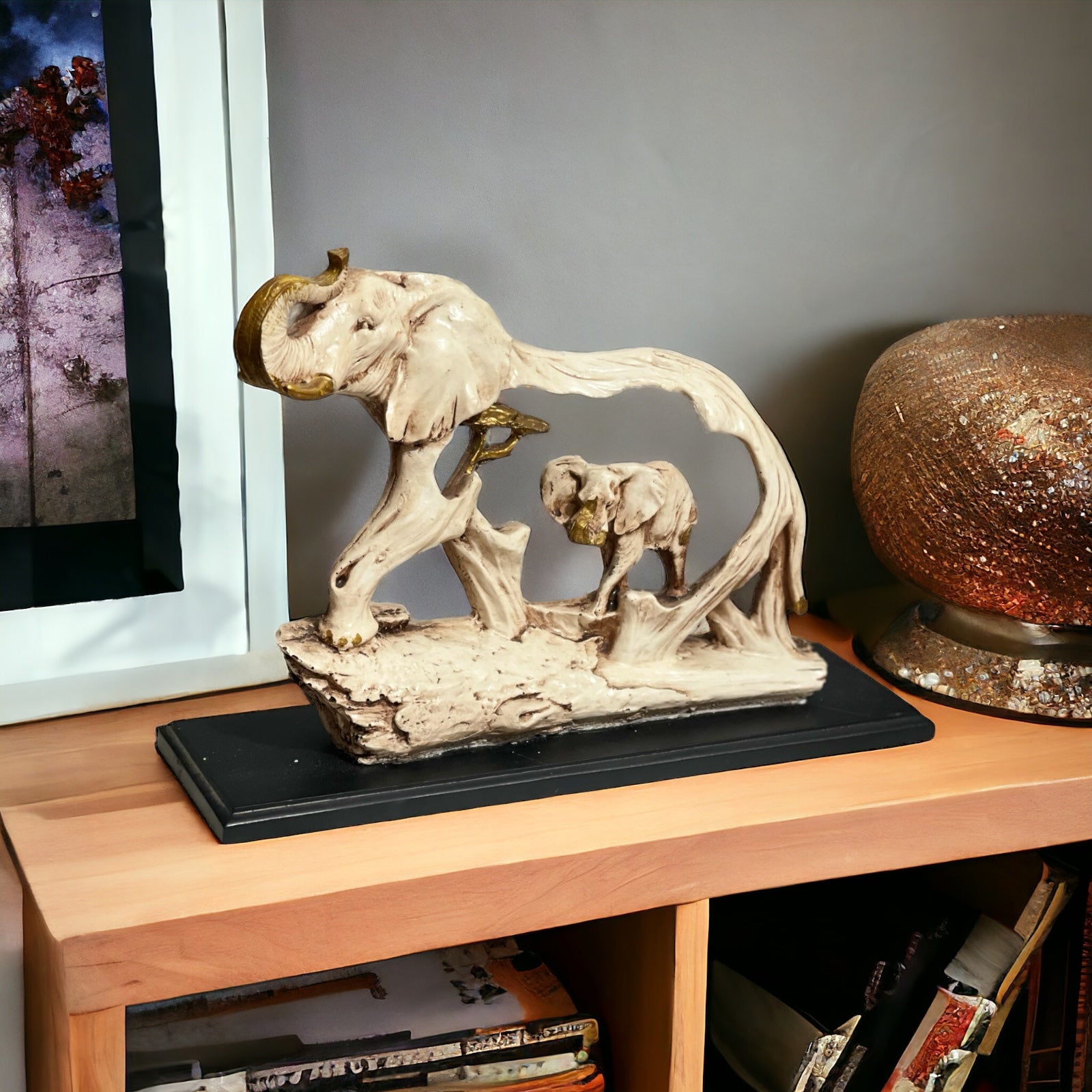 Shadow Elephant Showpiece Elephant in Elephant Statue Home Décor Height 16 CM
