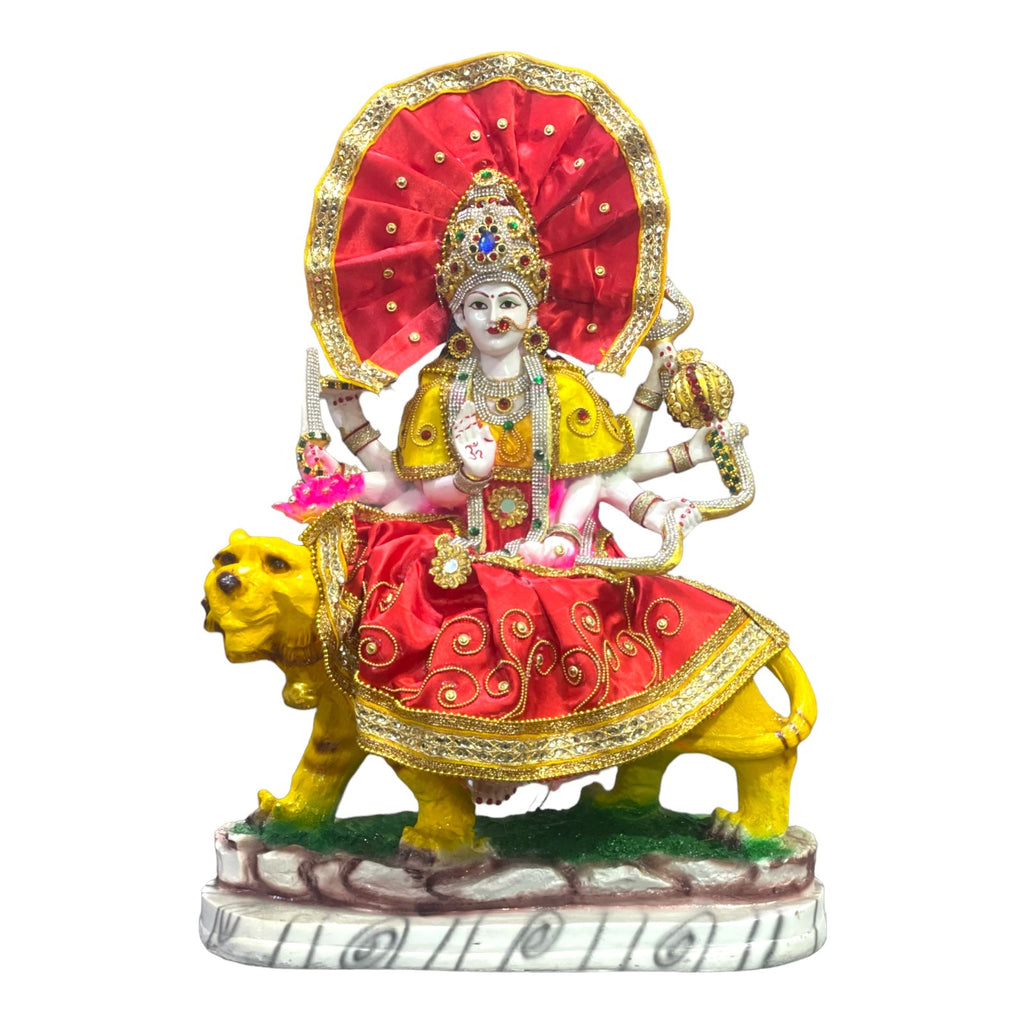 Ma Sherawali Durga Ji Mata Ji Marble Look Idol Murti 1.5 ft – H 45 cm