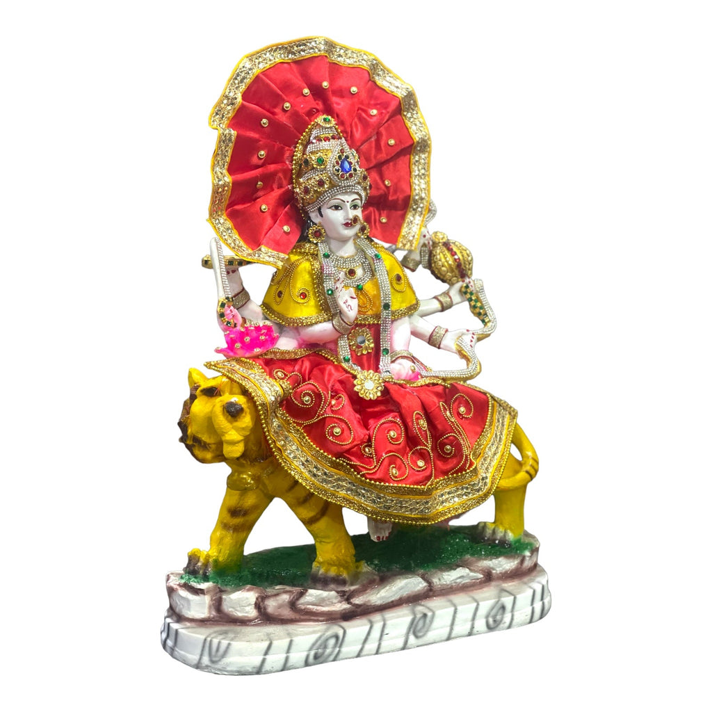 Ma Sherawali Durga Ji Mata Ji Marble Look Idol Murti 1.5 ft – H 45 cm