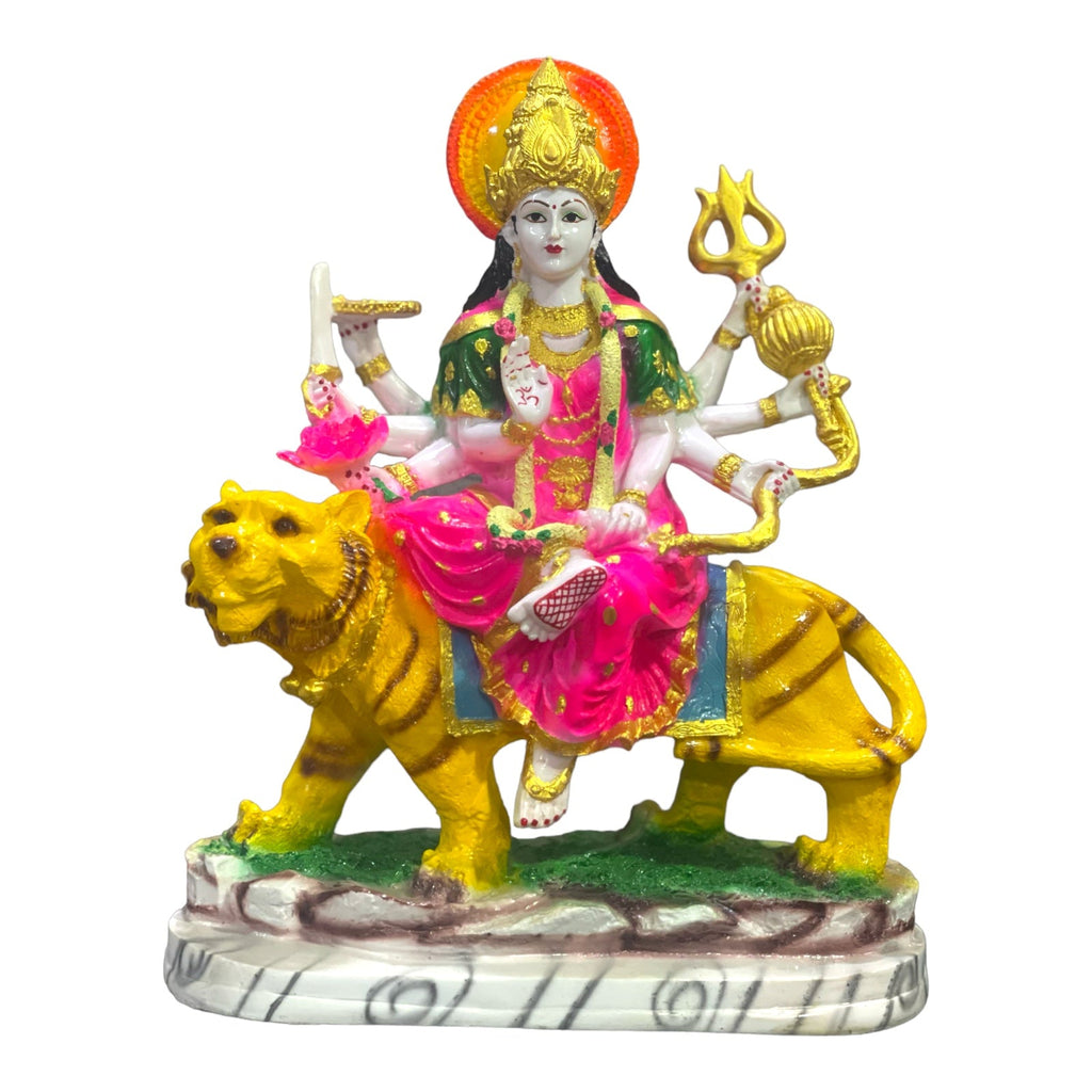 Ma Sherawali Durga Mata Ji Marble Look Idol Murti 1.5 ft