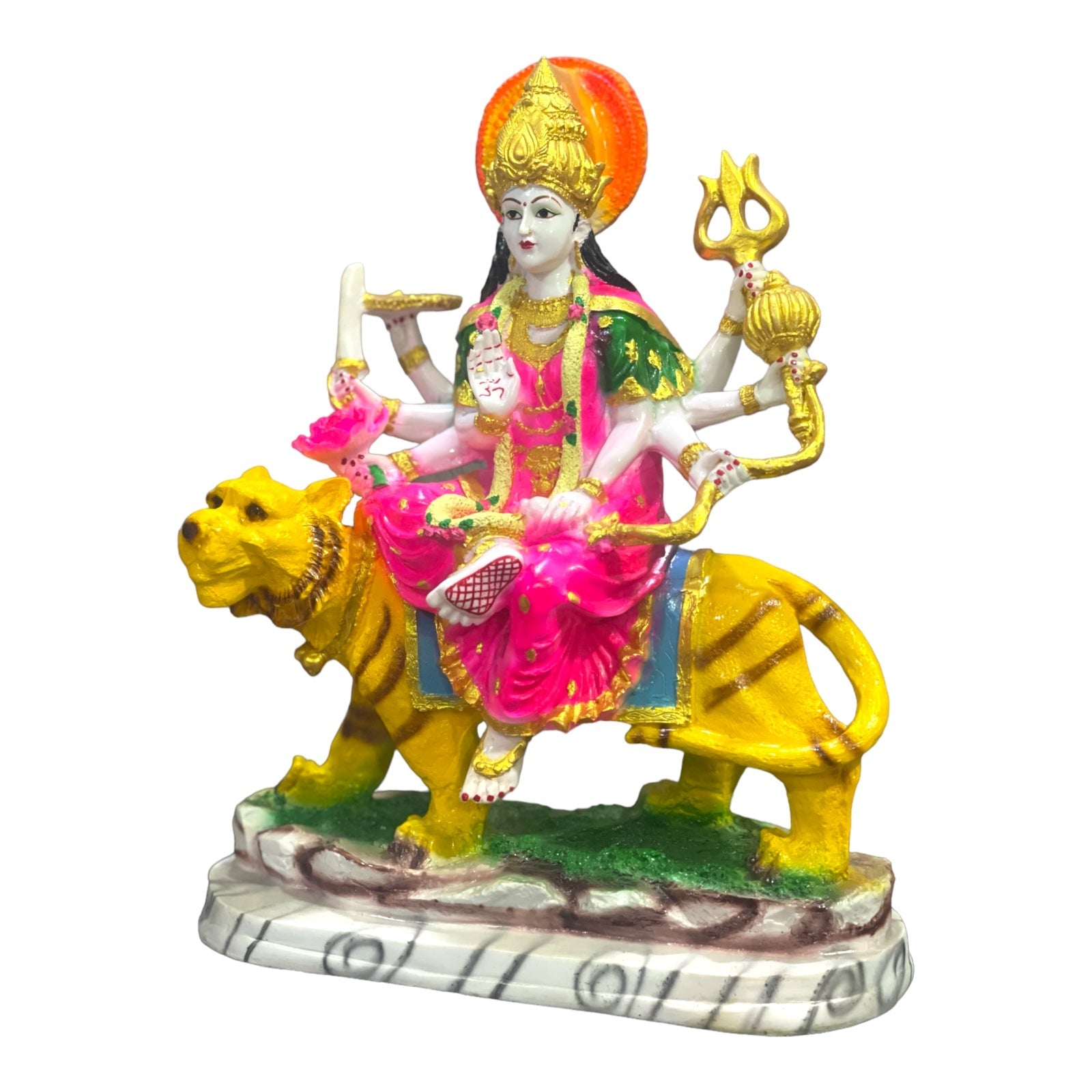 Ma Sherawali Durga Mata Ji Marble Look Idol Murti 1.5 ft