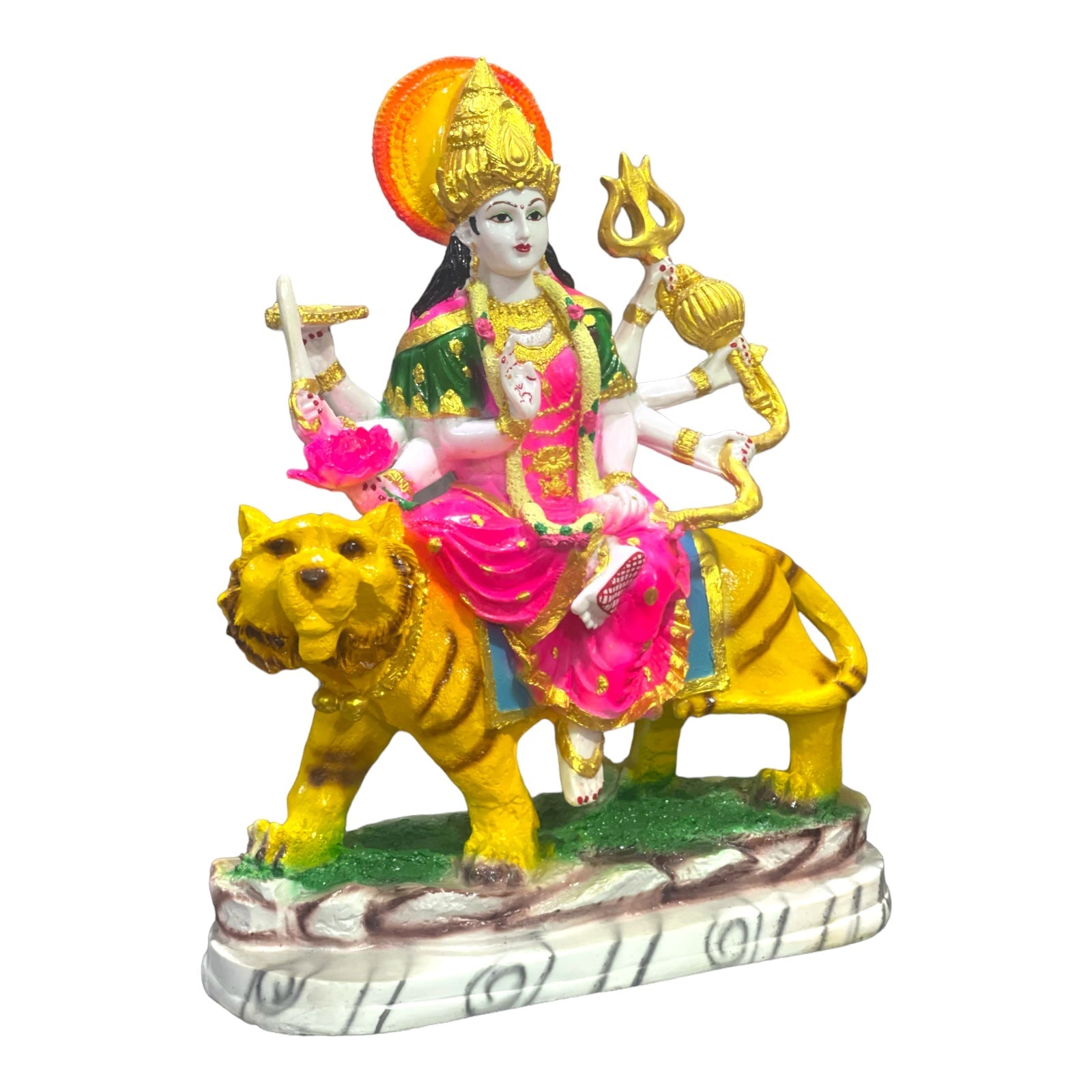 Ma Sherawali Durga Mata Ji Marble Look Idol Murti 1.5 ft