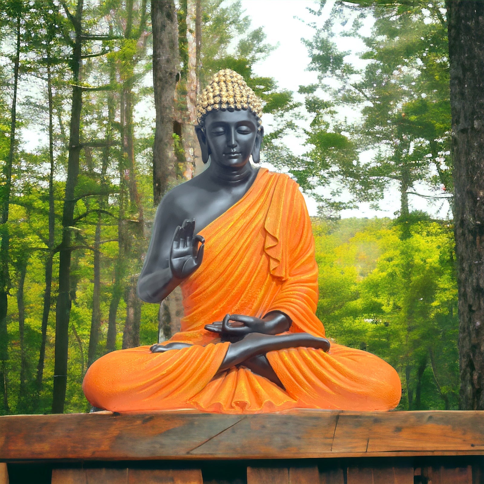 Large Meditating Buddha Idol Large Meditating Buddha Statue Height 55 CM