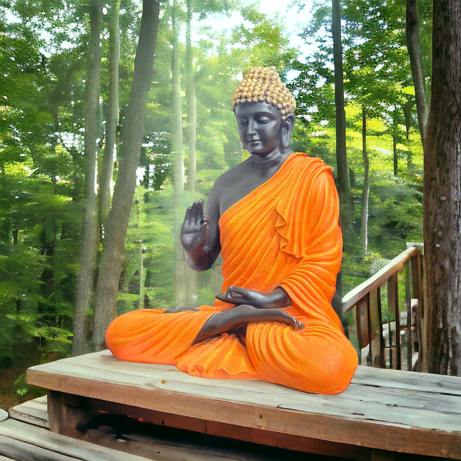 Large Meditating Buddha Idol Large Meditating Buddha Statue Height 55 CM