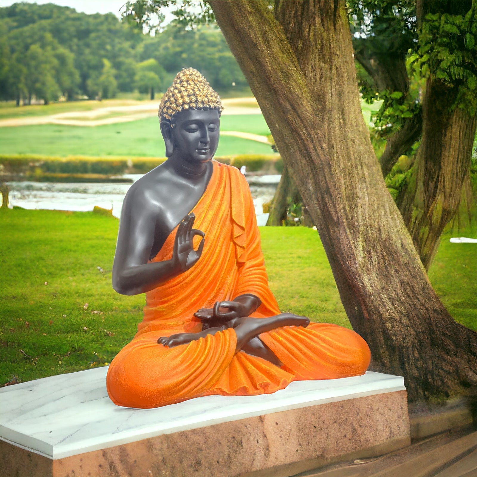 Large Meditating Buddha Idol Large Meditating Buddha Statue Height 55 CM