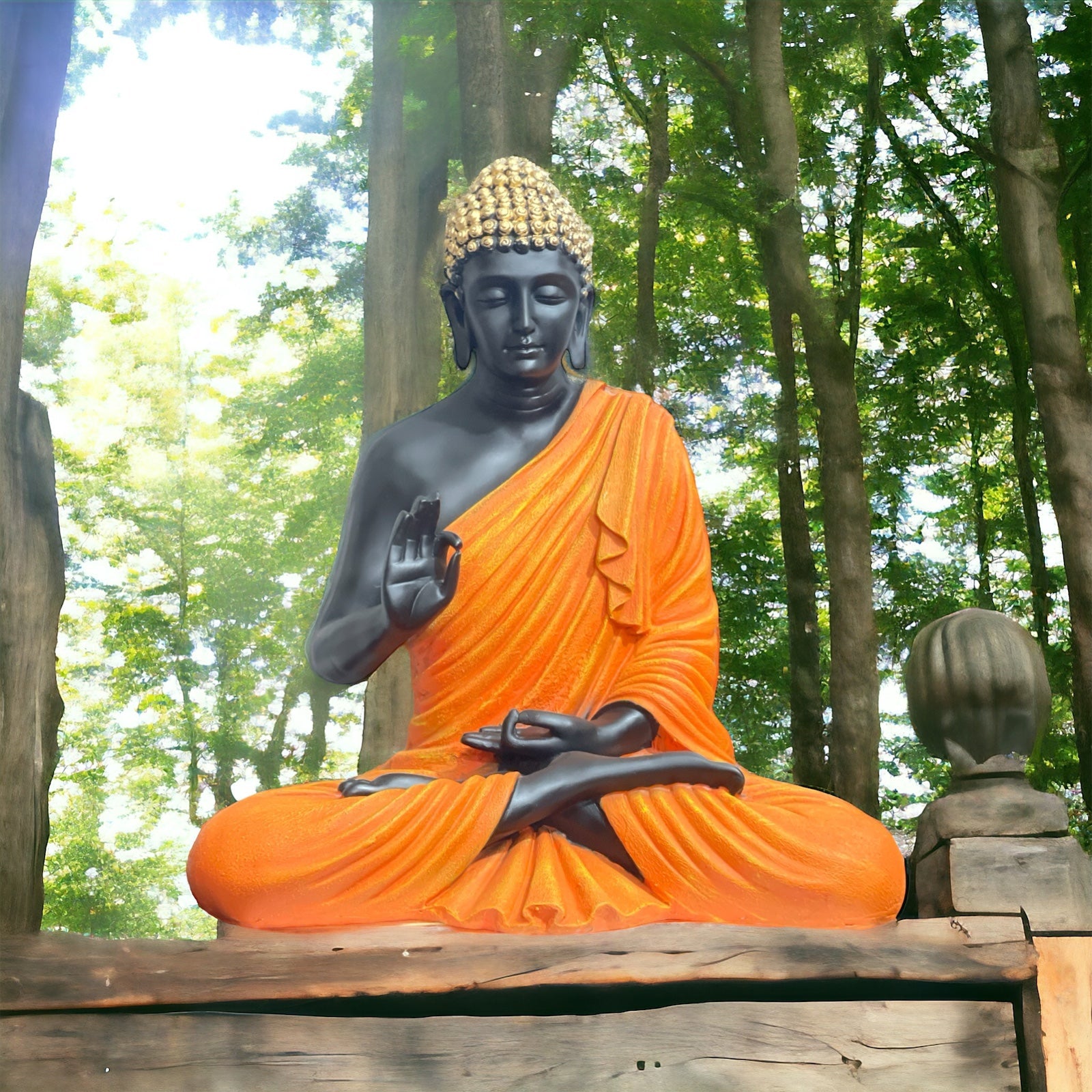 Large Meditating Buddha Idol Large Meditating Buddha Statue Height 55 CM