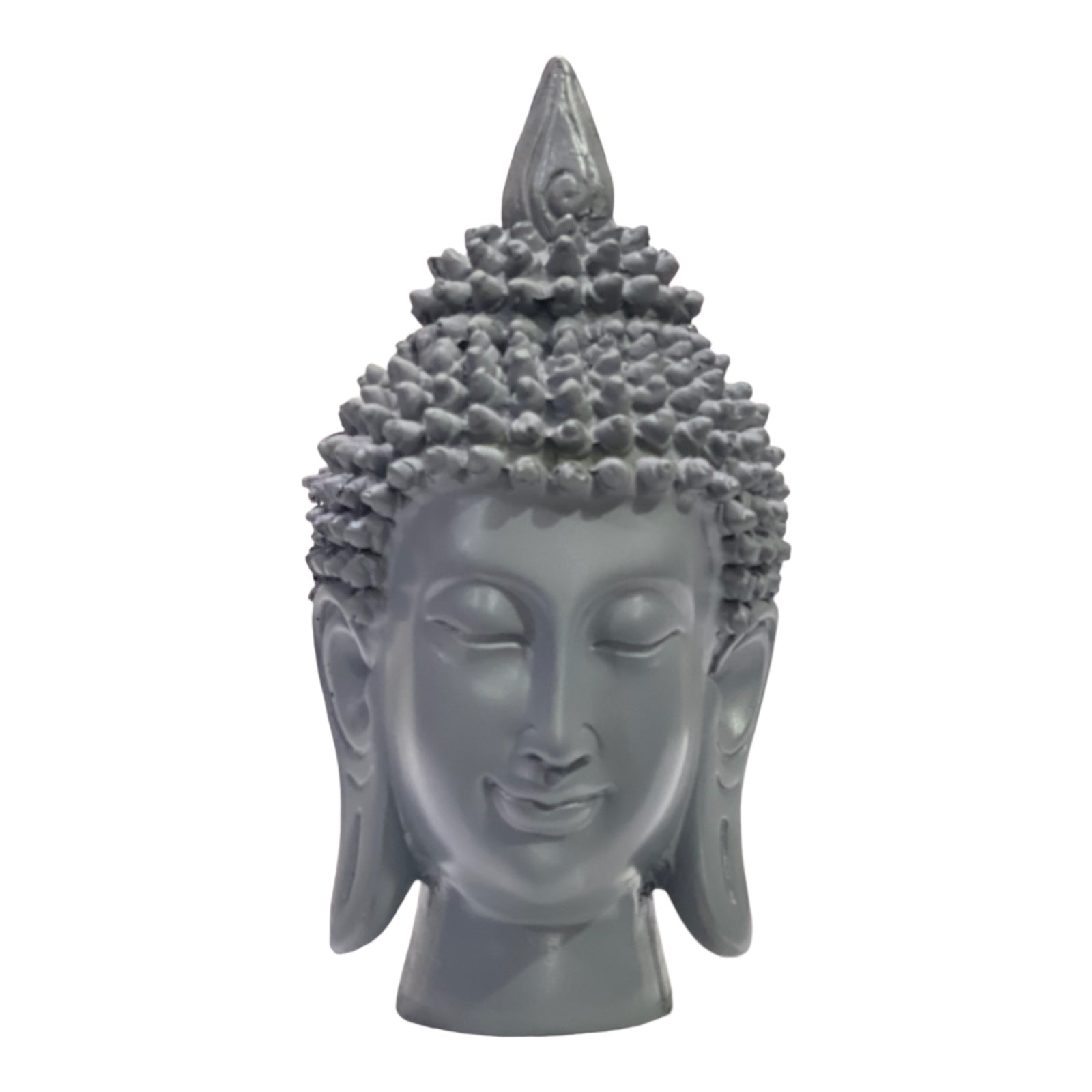 Buddha Head Statue for Home Decor Table Resin Idols  H 17.5 cm