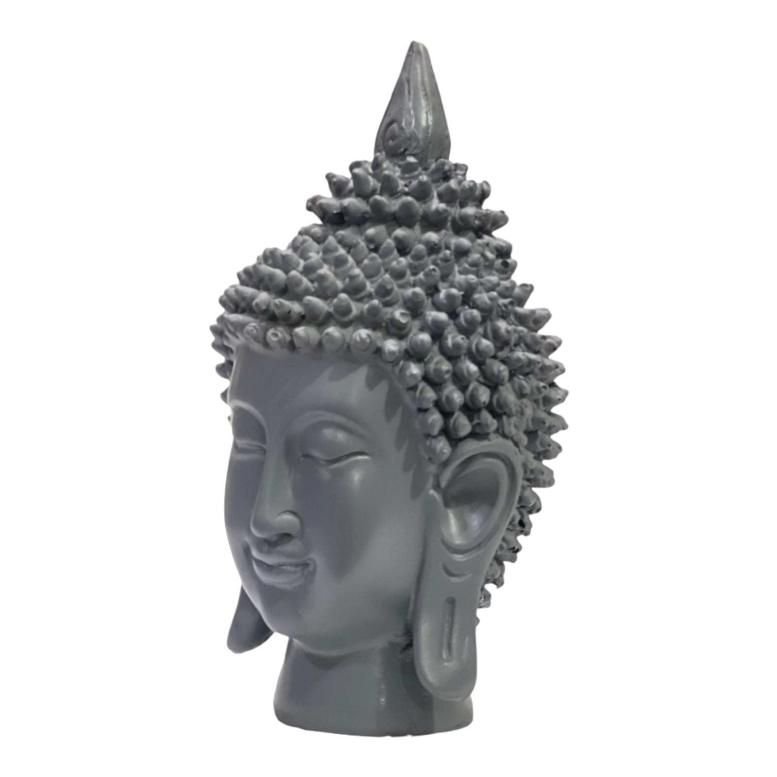Buddha Head Statue for Home Decor Table Resin Idols  H 17.5 cm
