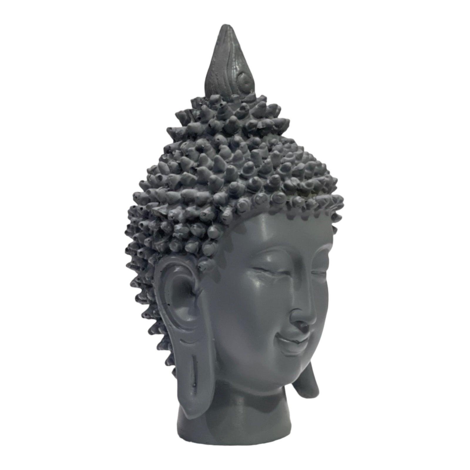 Buddha Head Statue for Home Decor Table Resin Idols  H 17.5 cm