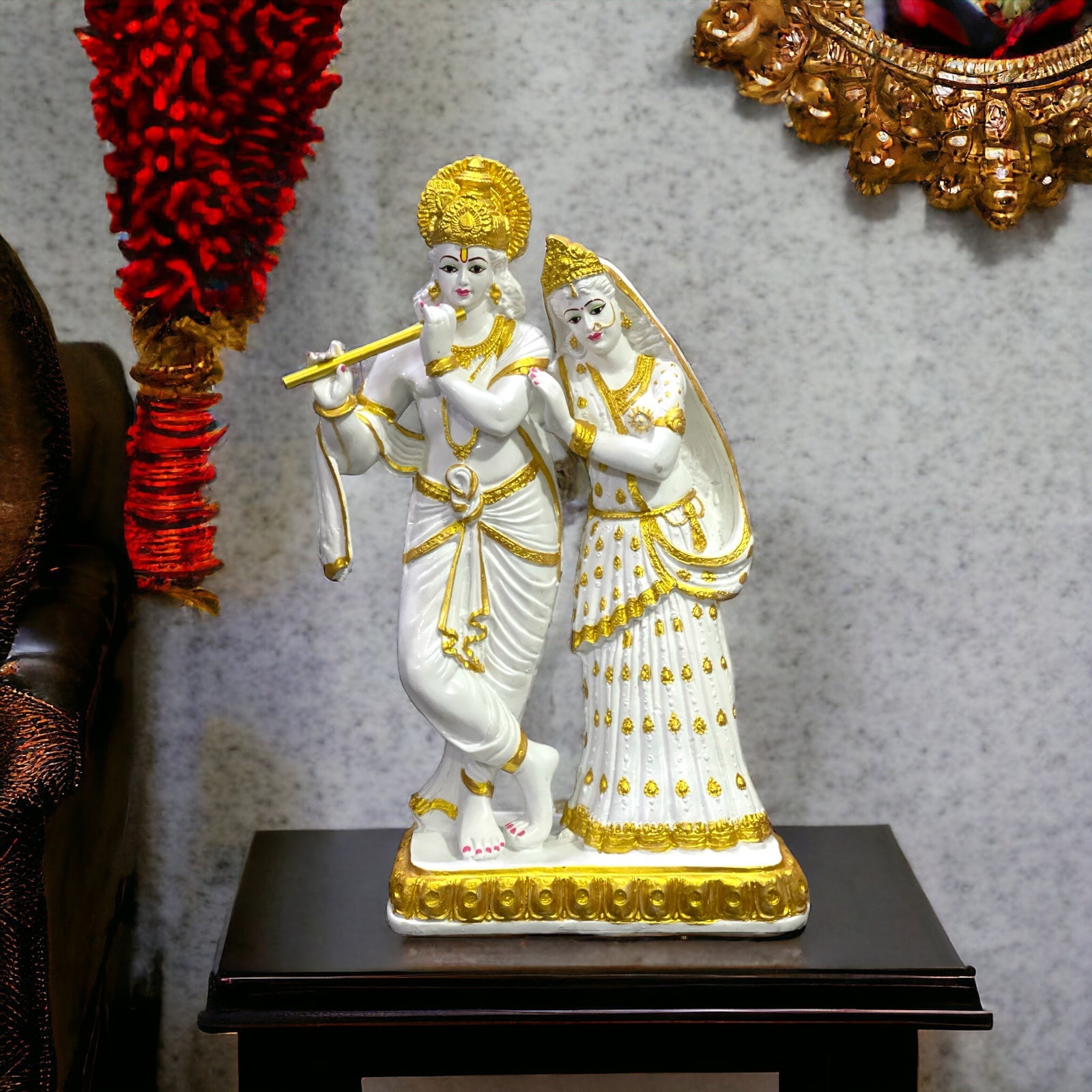 Radha Krishan Marble Beautiful Idol , 23.5 inches