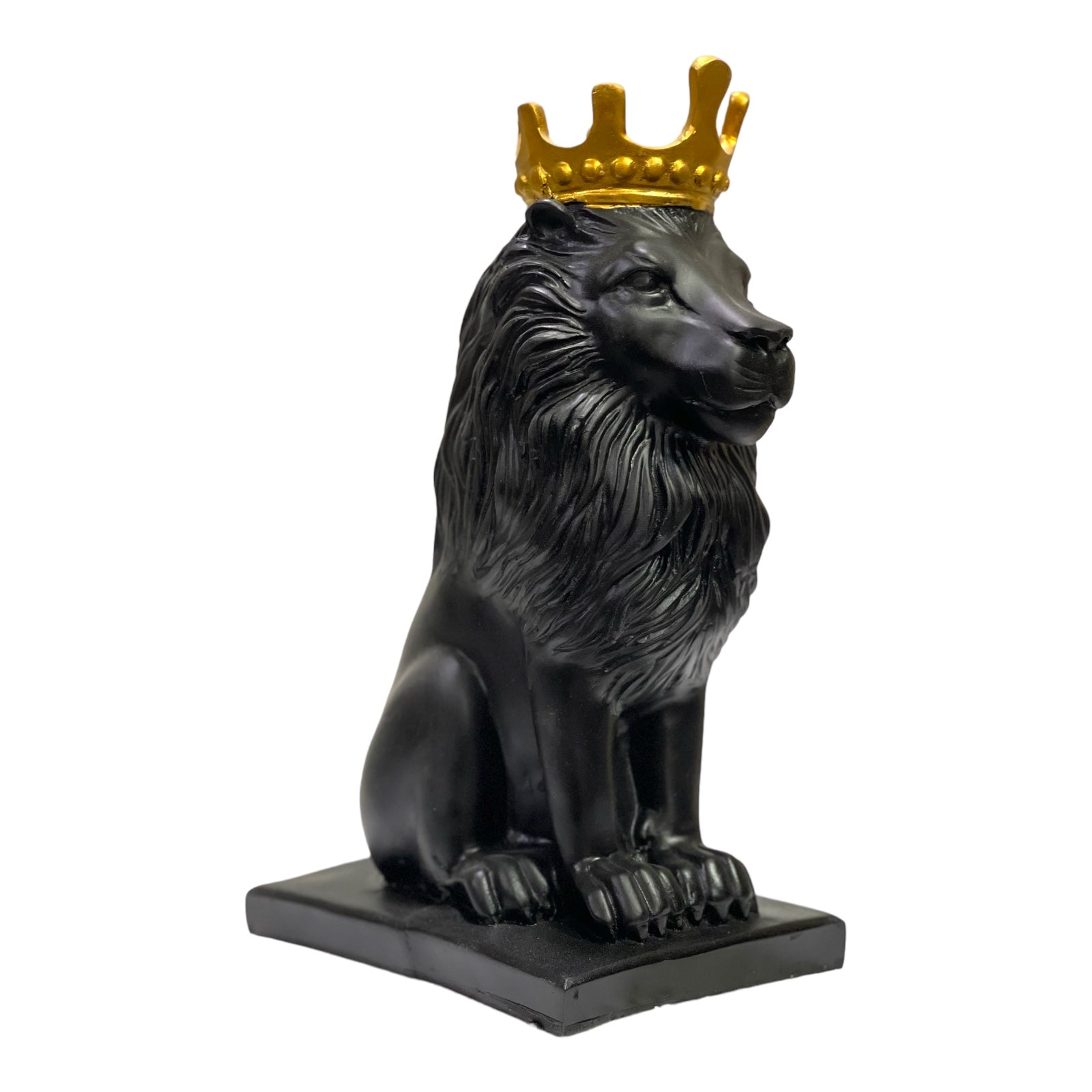 Lion With Crown Showpiece Table Decor , H-28 cm