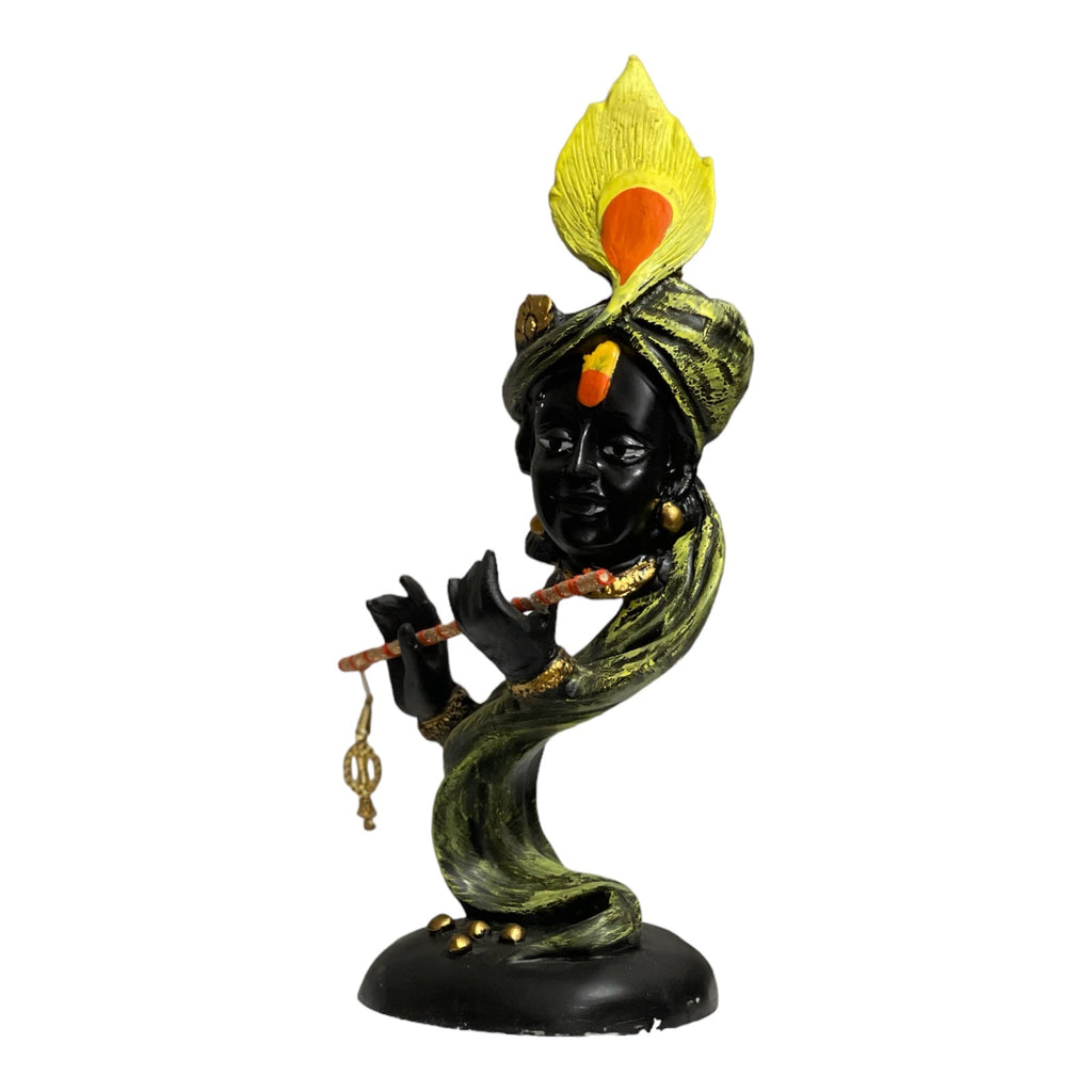 Curved Pankh Krishan Idol, H-33 cm