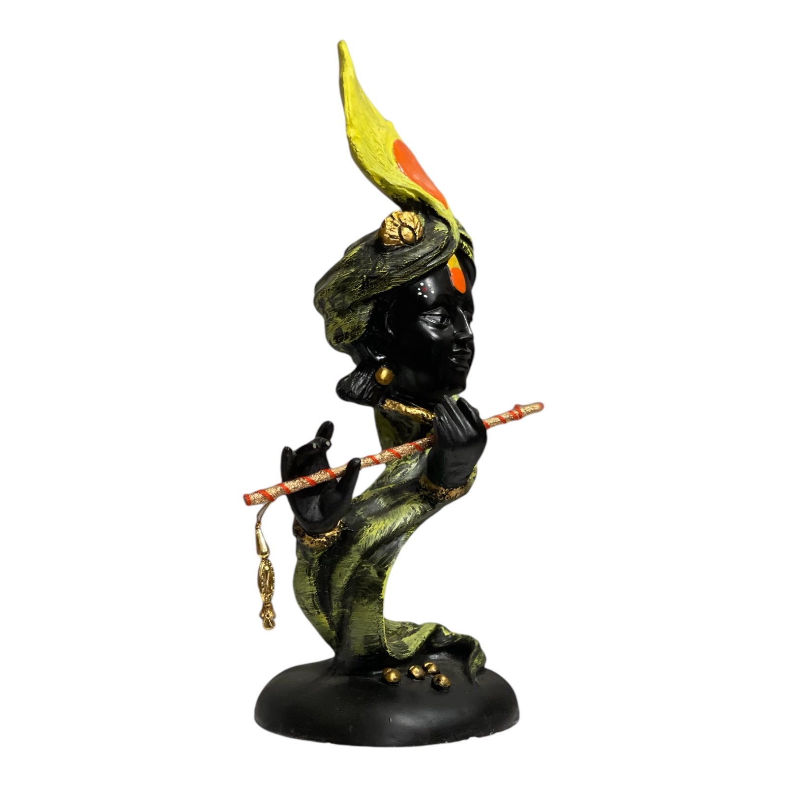 Curved Pankh Krishan Idol, H-33 cm