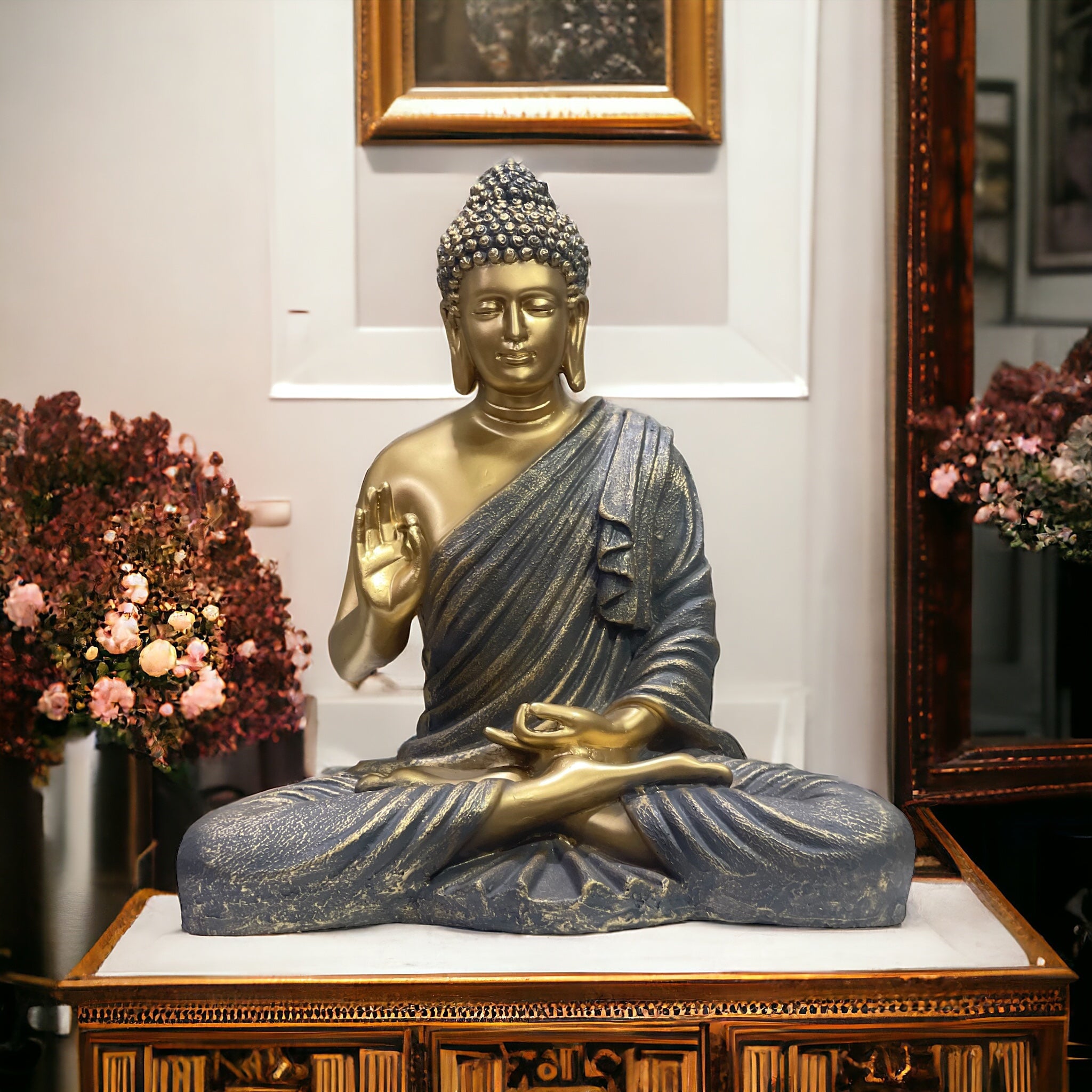 Symbol of Peace Meditating Buddha Statue Home décor Idol H- 37 CM