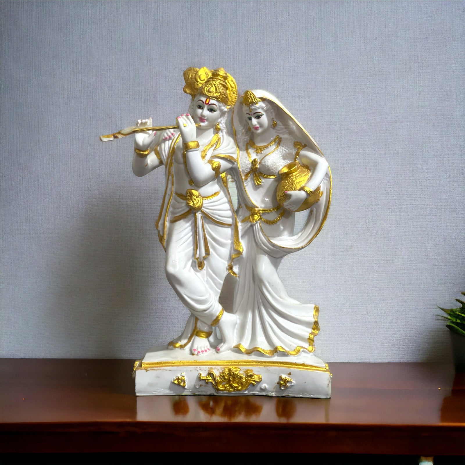 Lord Radha Krishna Marble Statue Radha idol for Home Pooja Gift Home Decoration H -40 cm