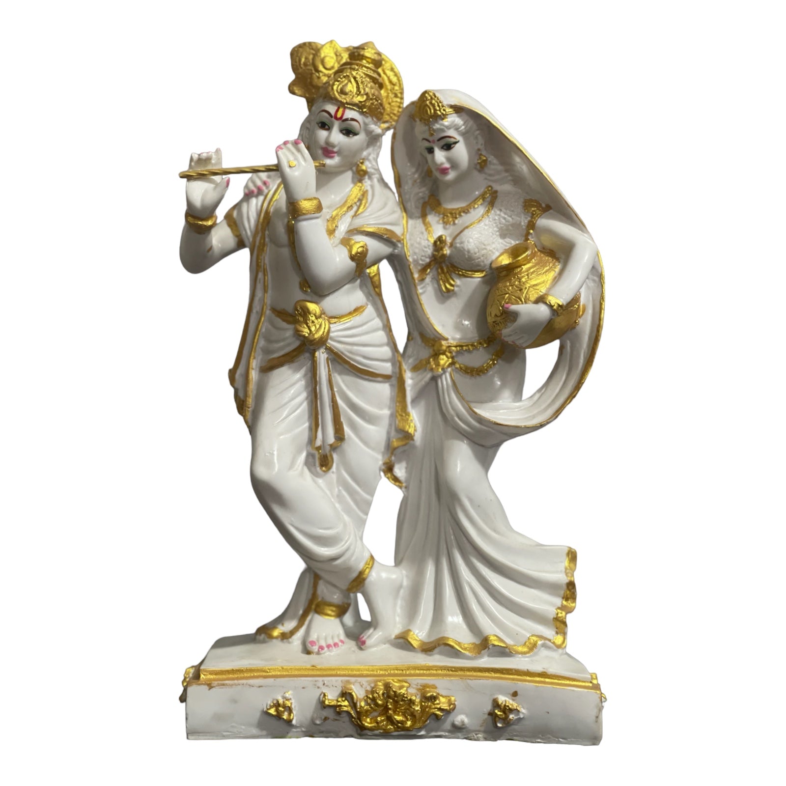 Lord Radha Krishna Marble Statue Radha idol for Home Pooja Gift Home Decoration H -40 cm