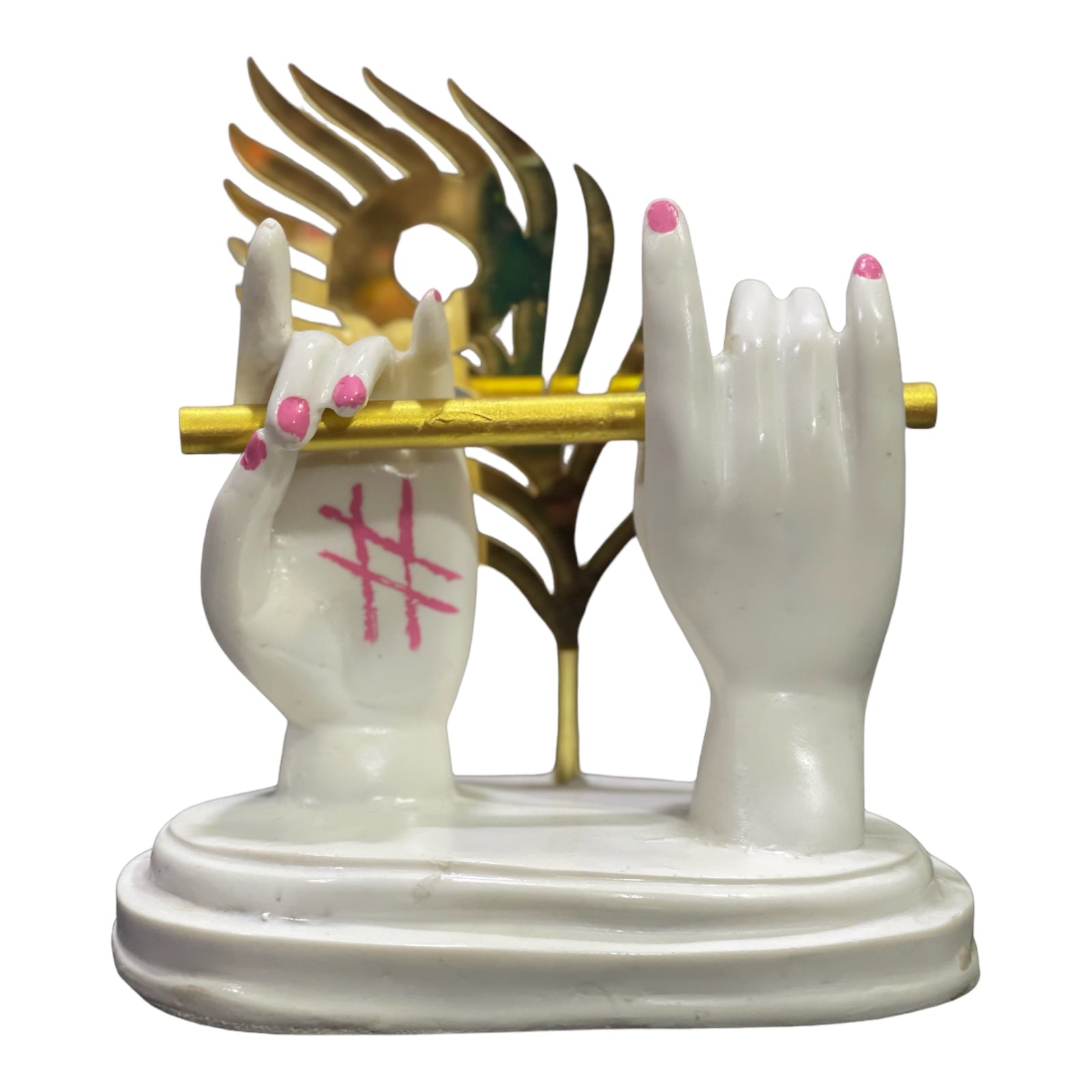Krishan Hath Basuri Home Decor Idol, H – 16 cm