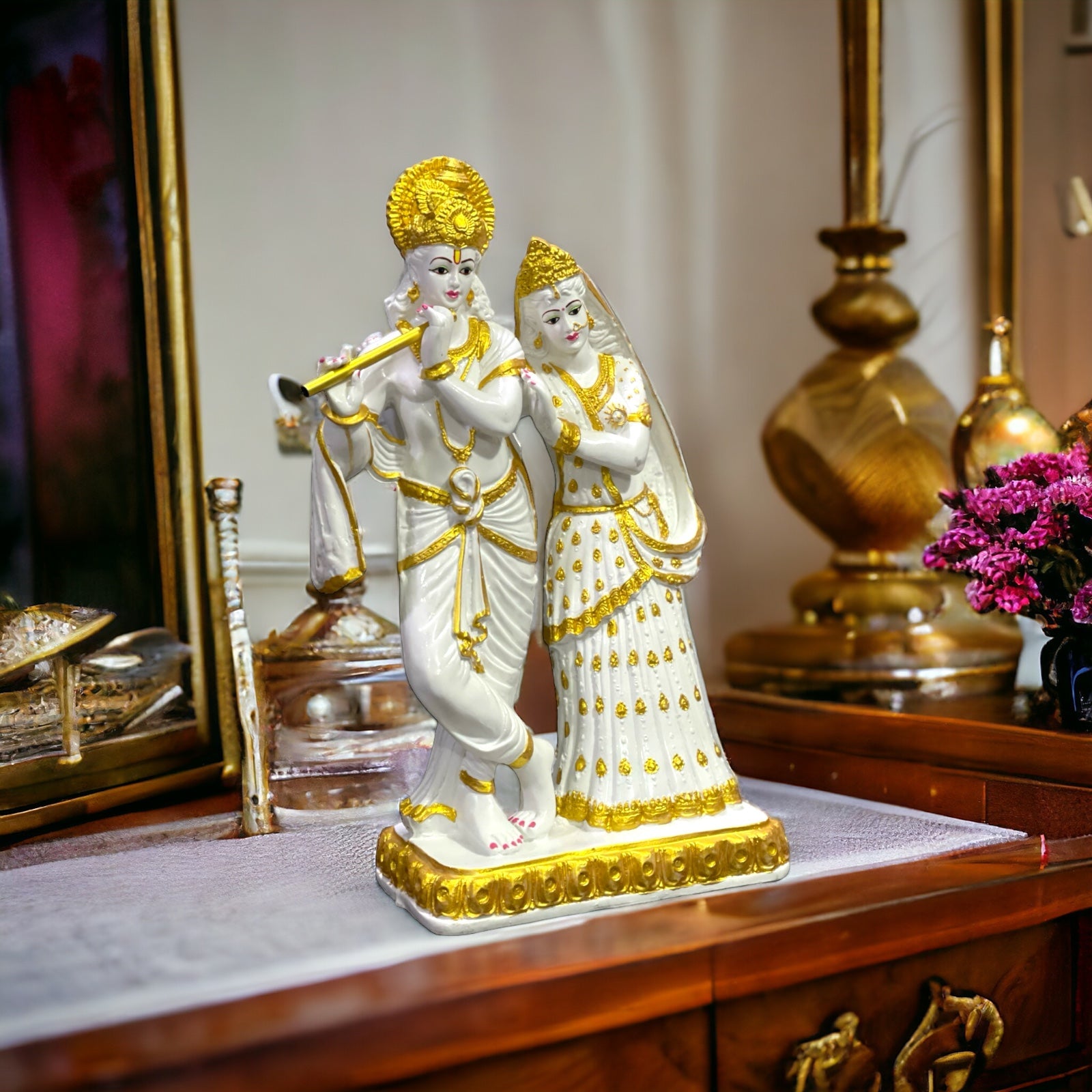 Radha Krishan Marble Beautiful Idol , 23.5 inches