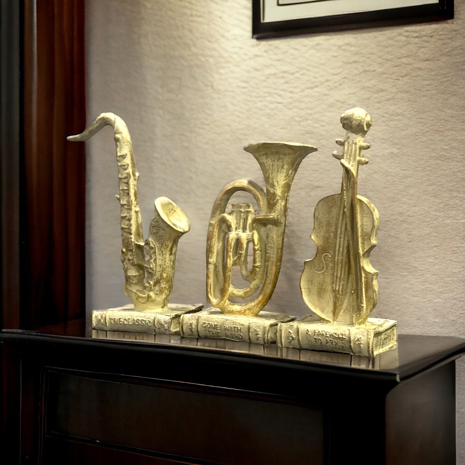 Musical Instruments Showpiece Polyresin for Home Décor Decoration Item H- 27cm