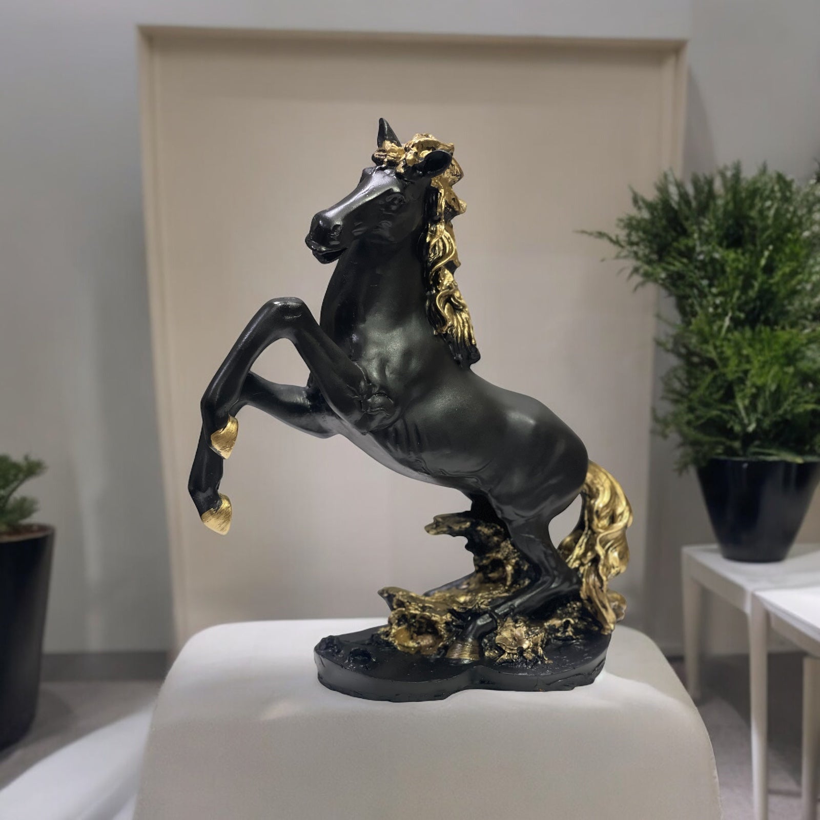 Horse Statue for Vastu, Victory Horses for Feng Shui and Vastu for Positive Energy H 29 cm