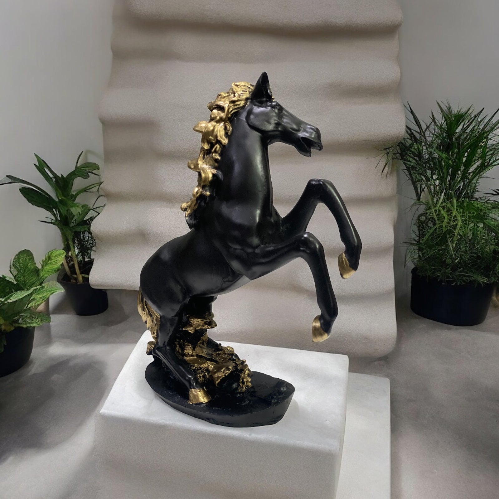 Horse Statue for Vastu, Victory Horses for Feng Shui and Vastu for Positive Energy H 29 cm