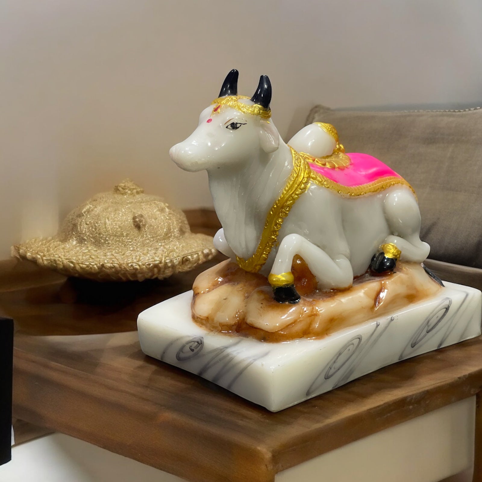 Nandi Statue Shiva Bull for Religious Pooja and Home Showpiece