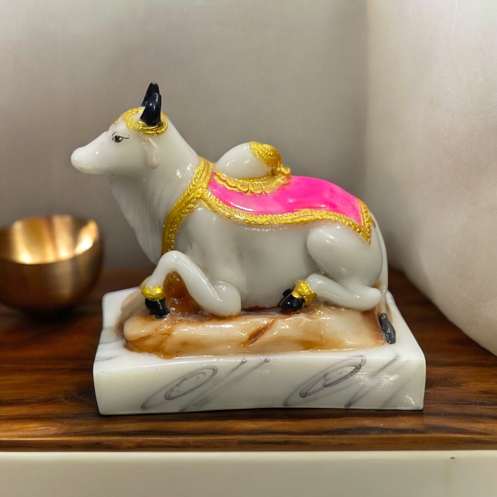 Nandi Statue Shiva Bull for Religious Pooja and Home Showpiece