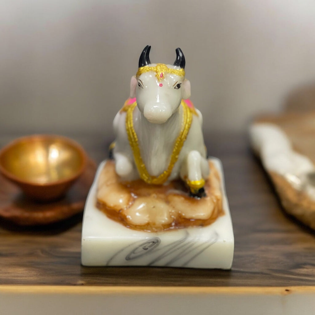 Nandi Statue Shiva Bull for Religious Pooja and Home Showpiece