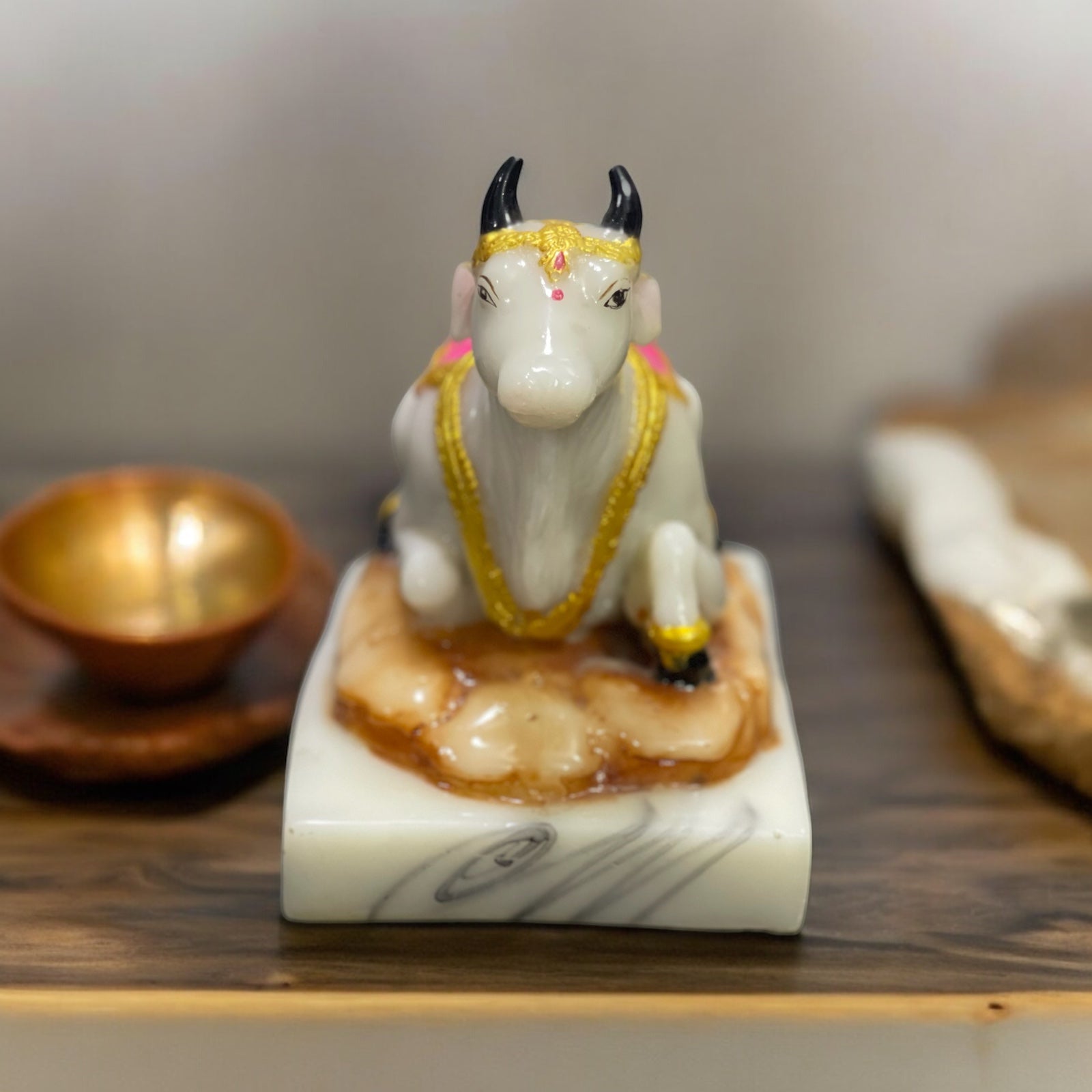 Nandi Statue Shiva Bull for Religious Pooja and Home Showpiece