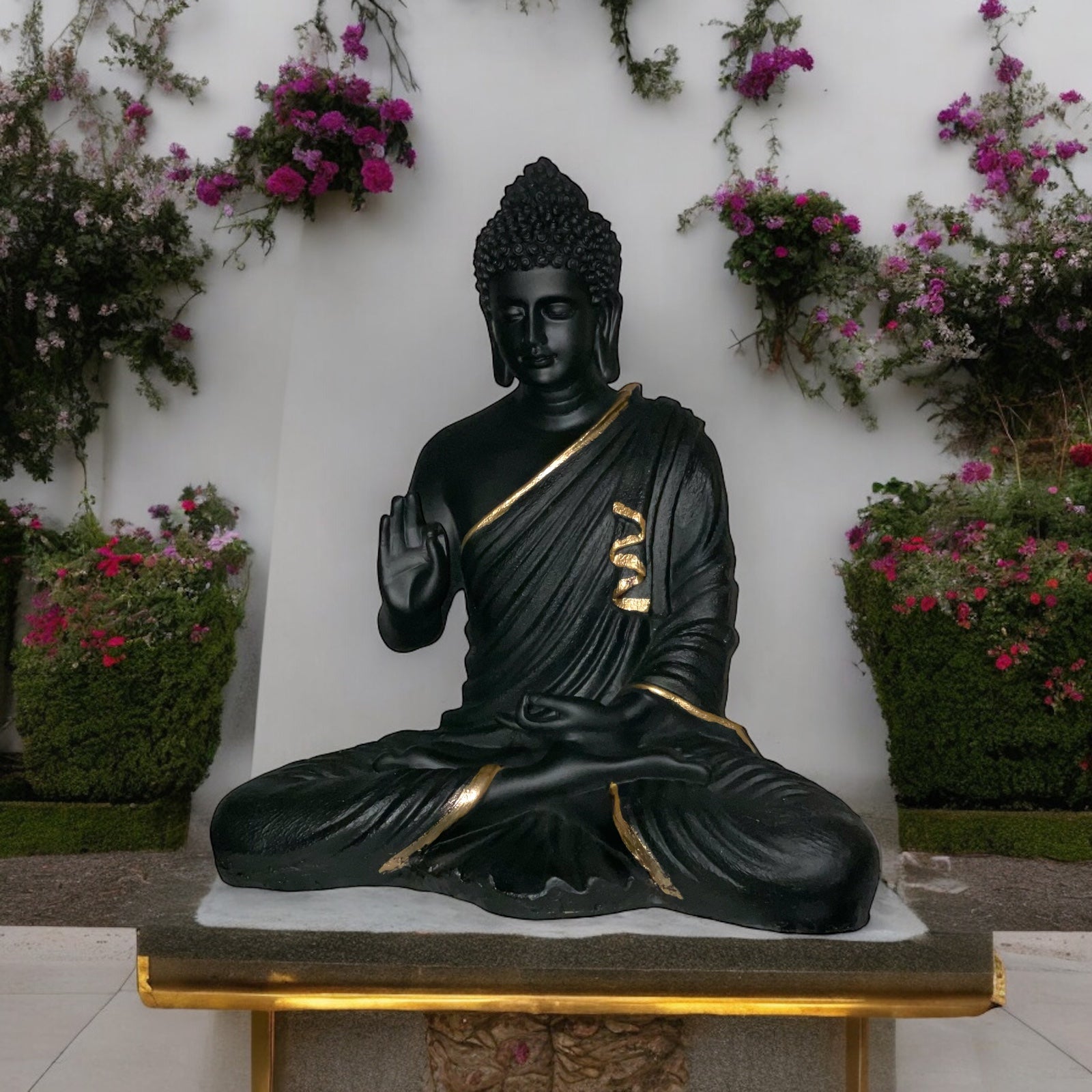 Meditating Buddha Mudra Showpiece Best for Home office décor Idol H- 37 CM
