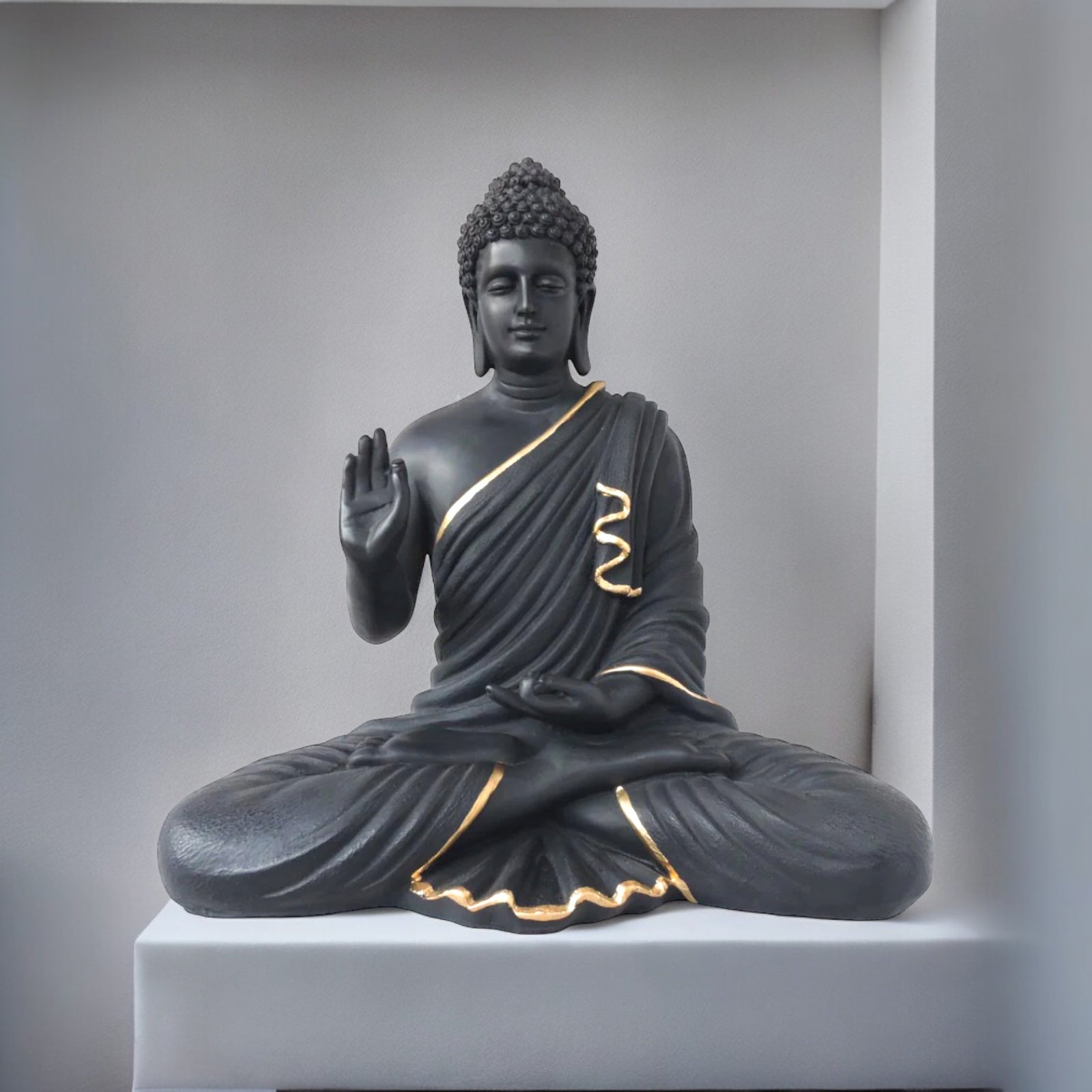 Meditating Buddha Mudra Showpiece Best for Home office décor Idol H- 37 CM